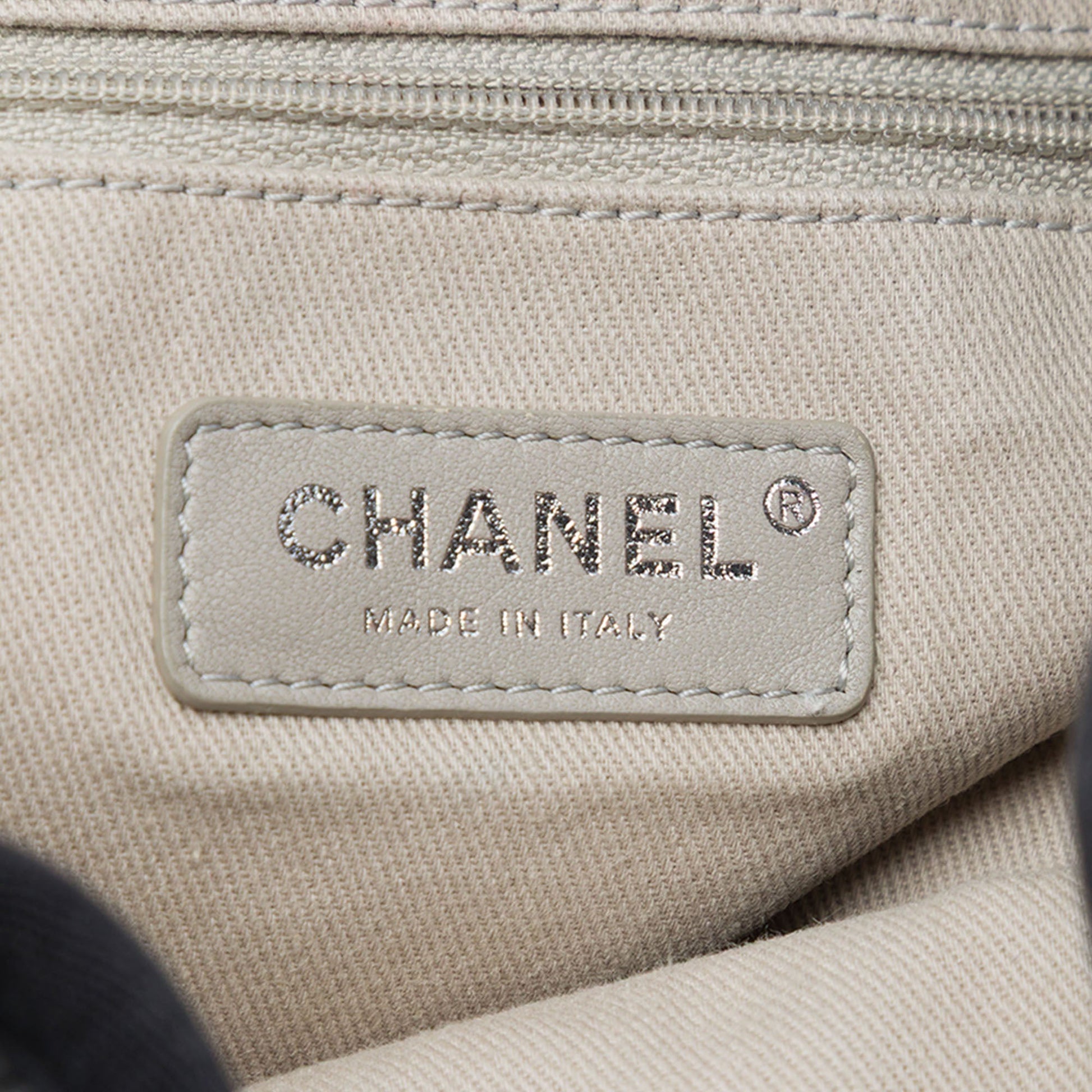 Chanel Canvas and Wool Striped Deauville Drawstring Bucket Bag