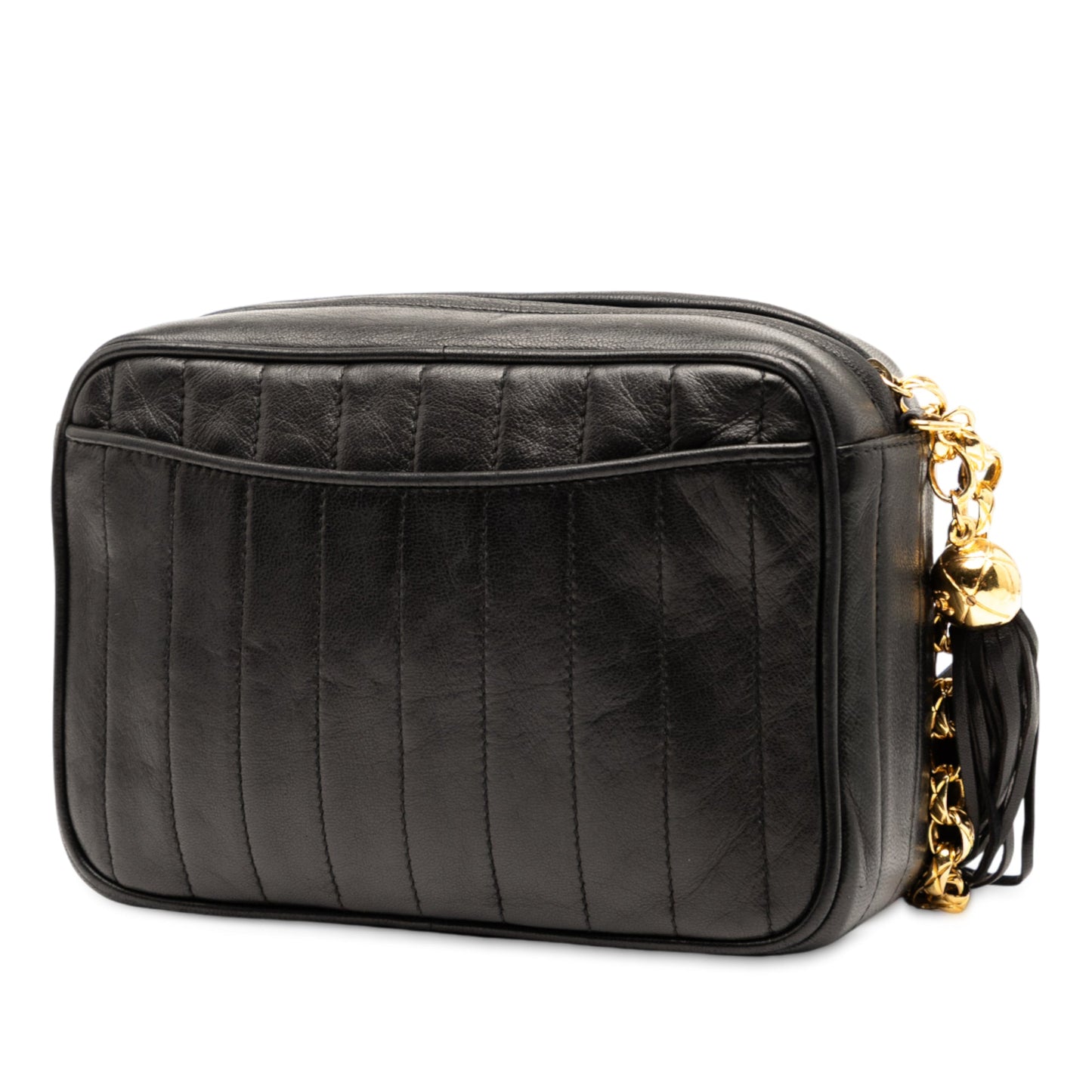 Chanel CC Quilted Lambskin Tassel Camera Bag