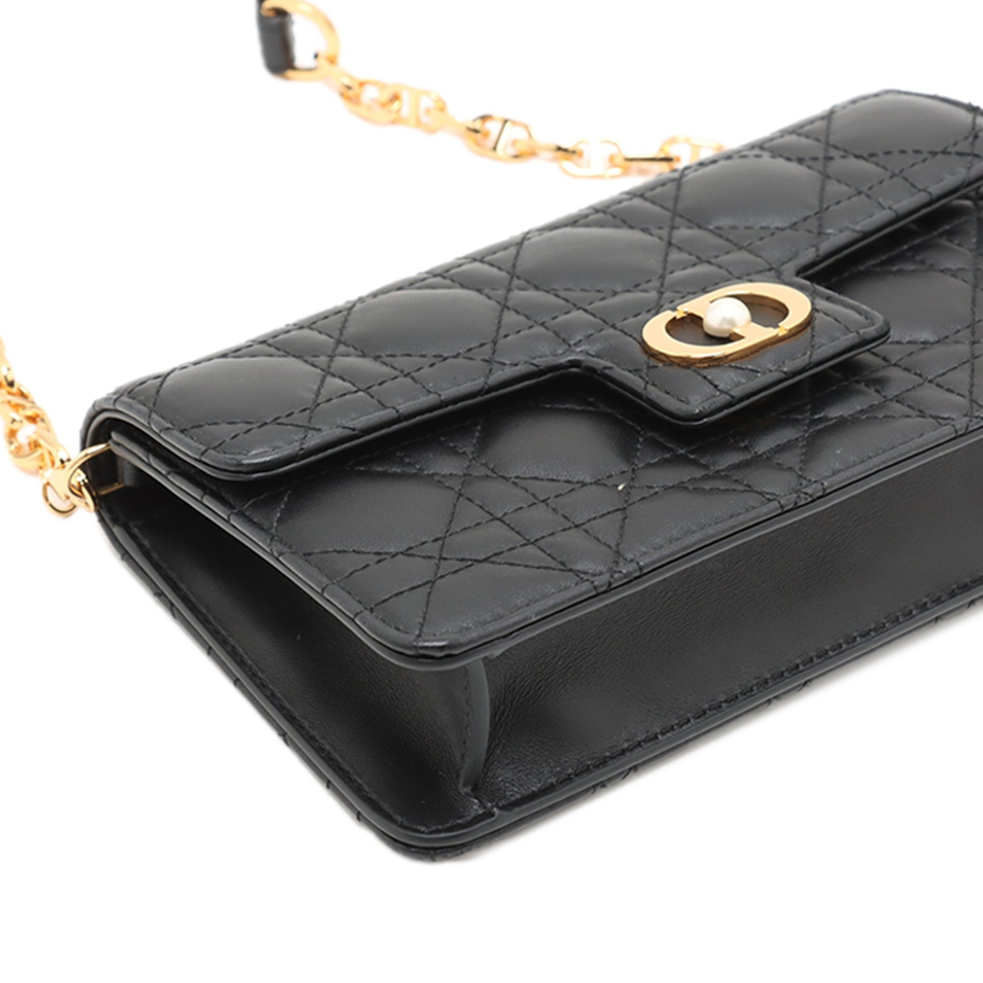Dior lambskin Cannage Jolie Chain Crossbody