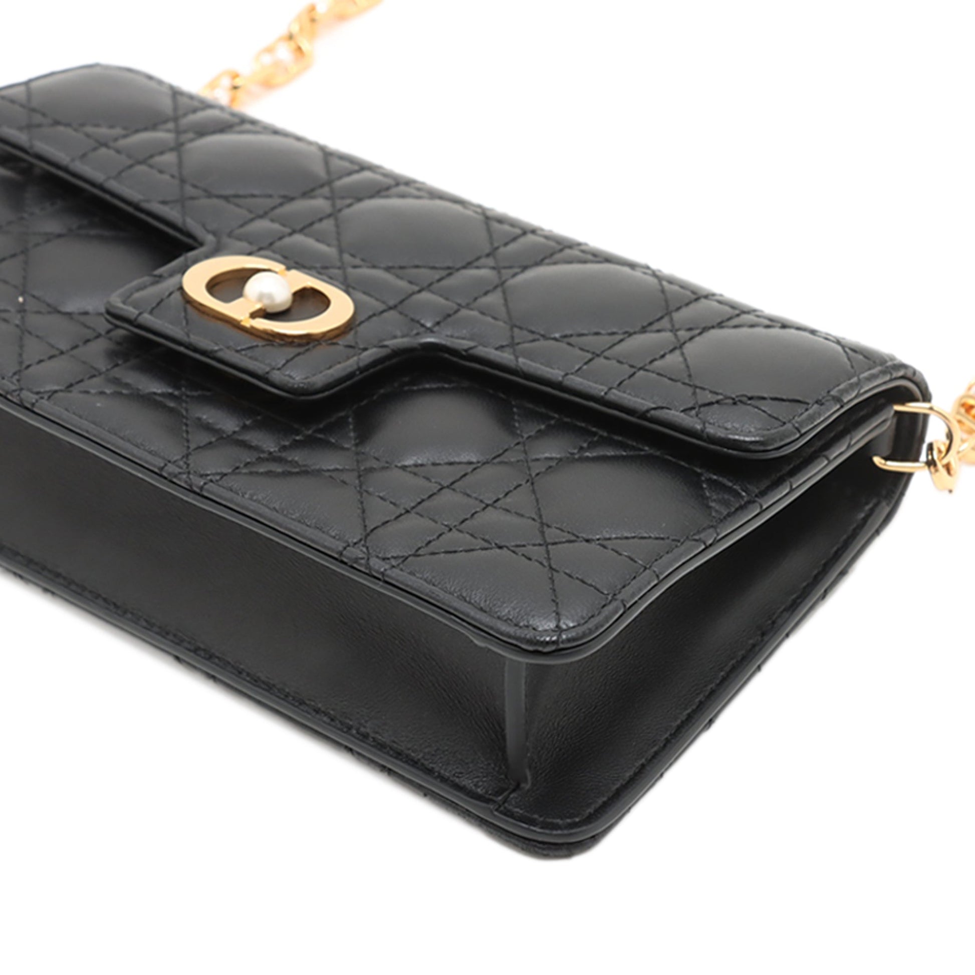 Dior lambskin Cannage Jolie Chain Crossbody