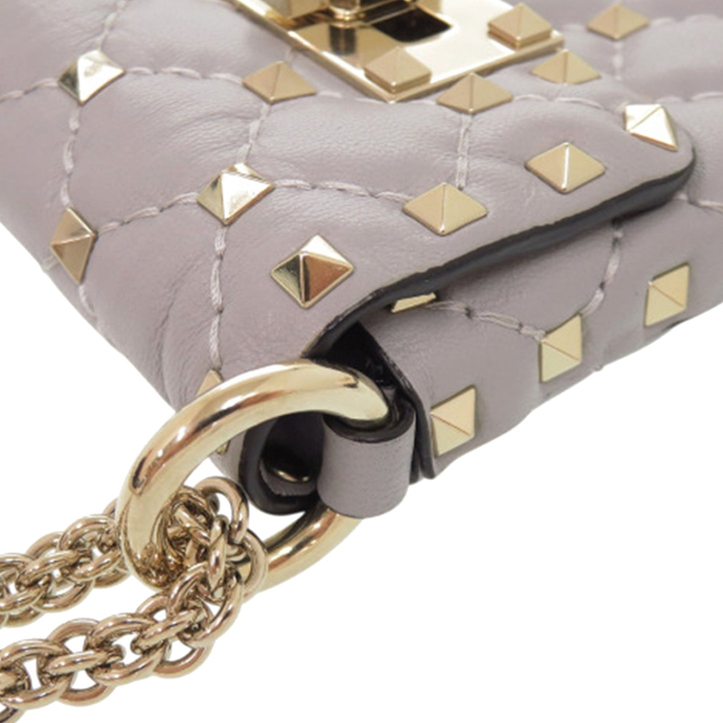 Valentino Lambskin Rockstud Spike Phone Case Crossbody