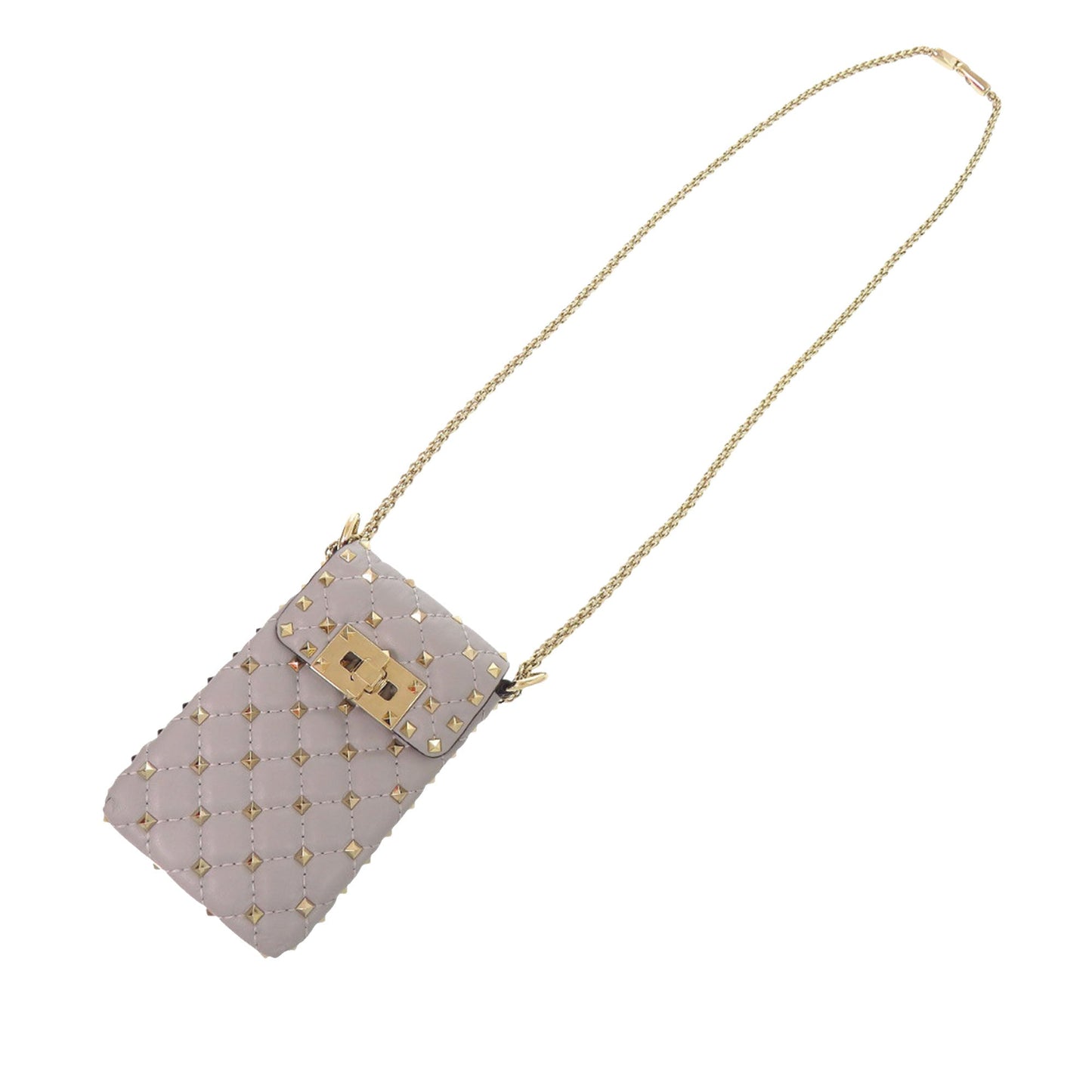 Valentino Lambskin Rockstud Spike Phone Case Crossbody