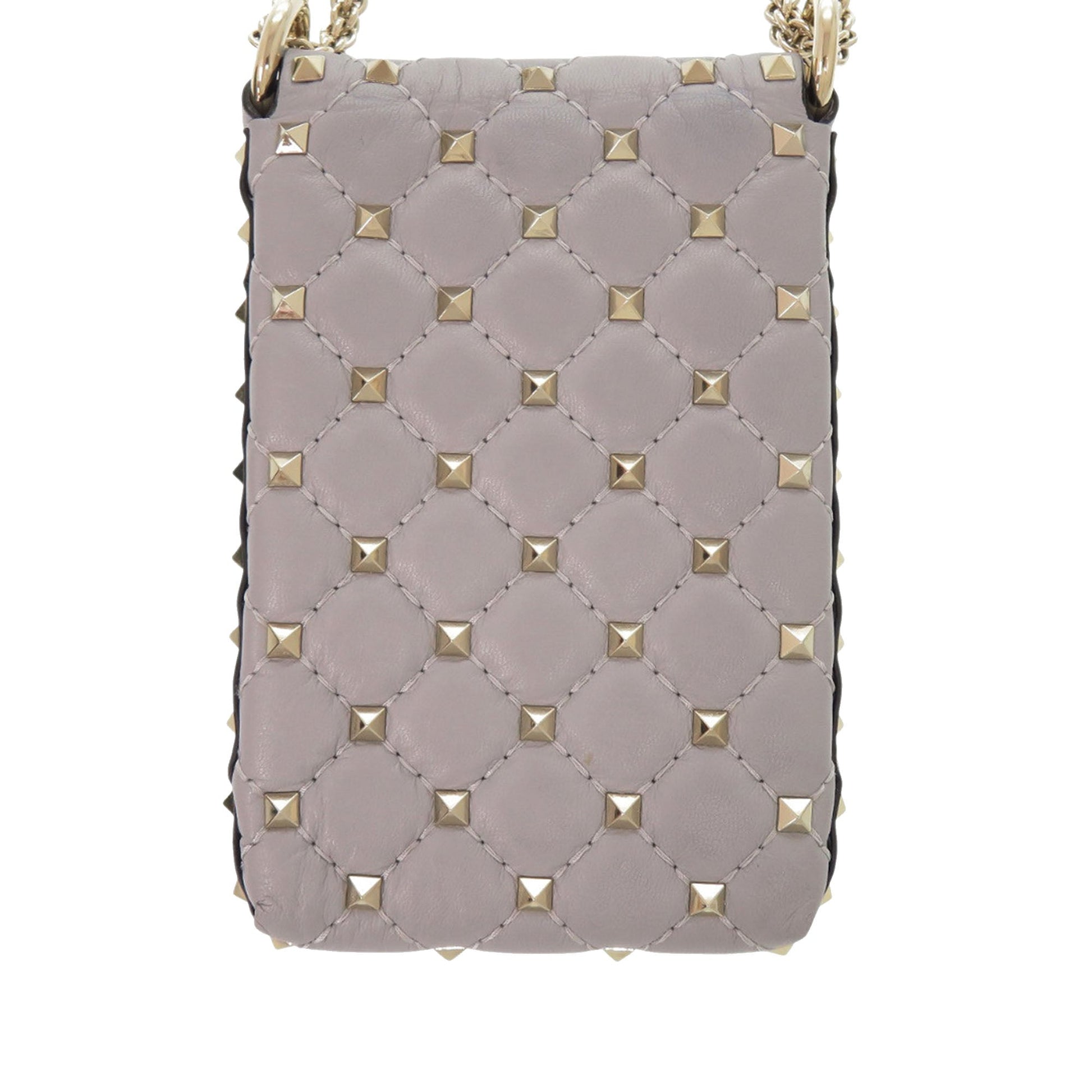 Valentino Lambskin Rockstud Spike Phone Case Crossbody