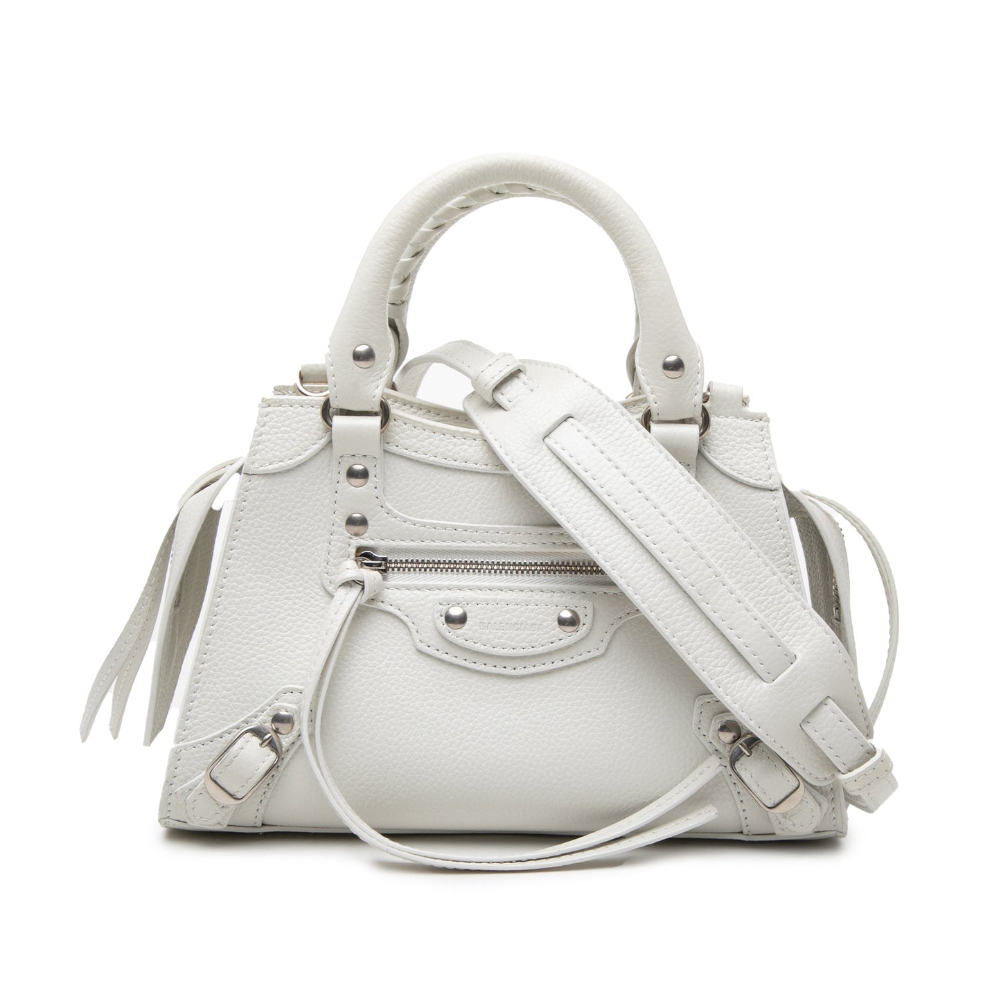 Balenciaga Mini Calfskin Motocross Neo Classic City Satchel
