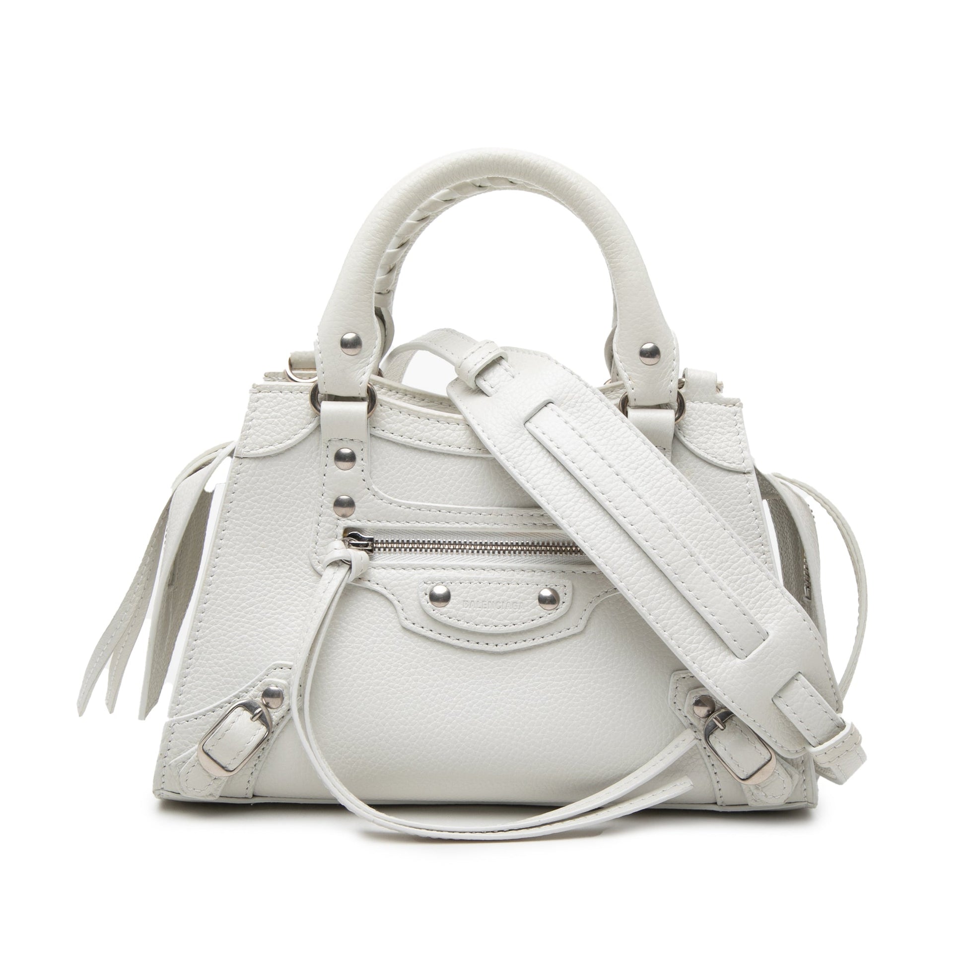 Balenciaga Mini Calfskin Motocross Neo Classic City Satchel