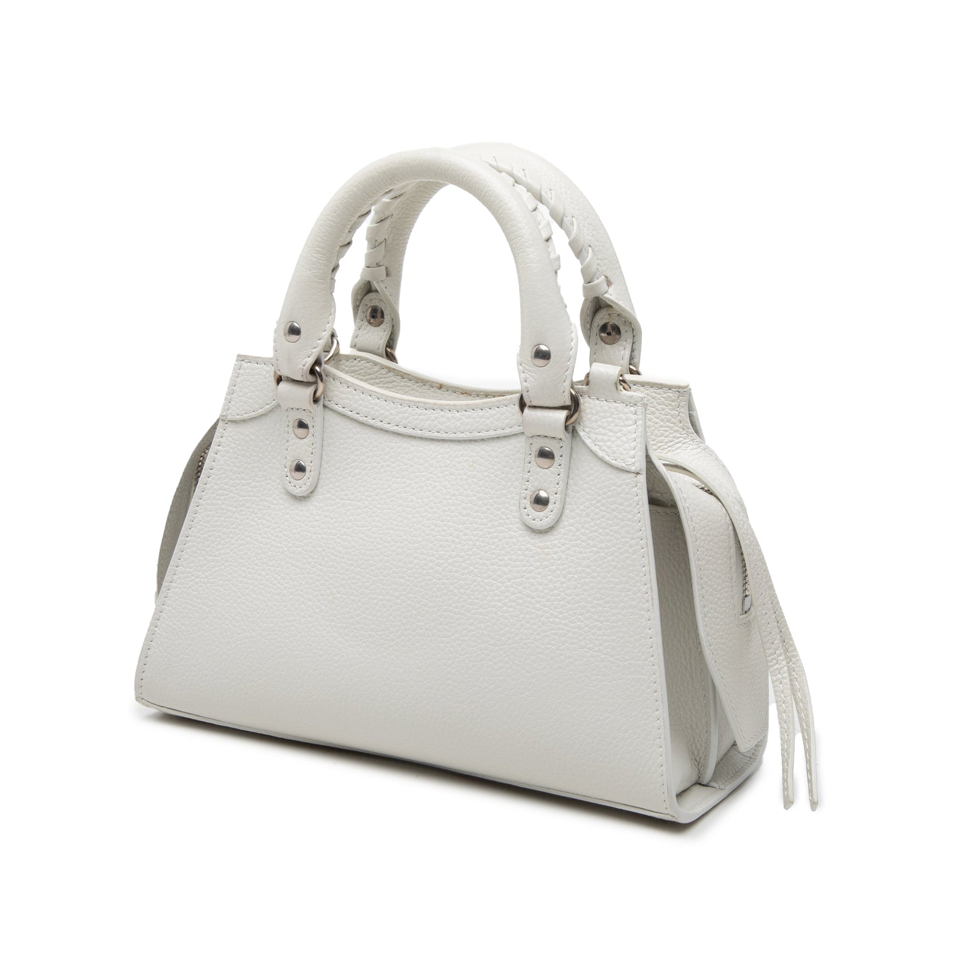 Balenciaga Mini Calfskin Motocross Neo Classic City Satchel