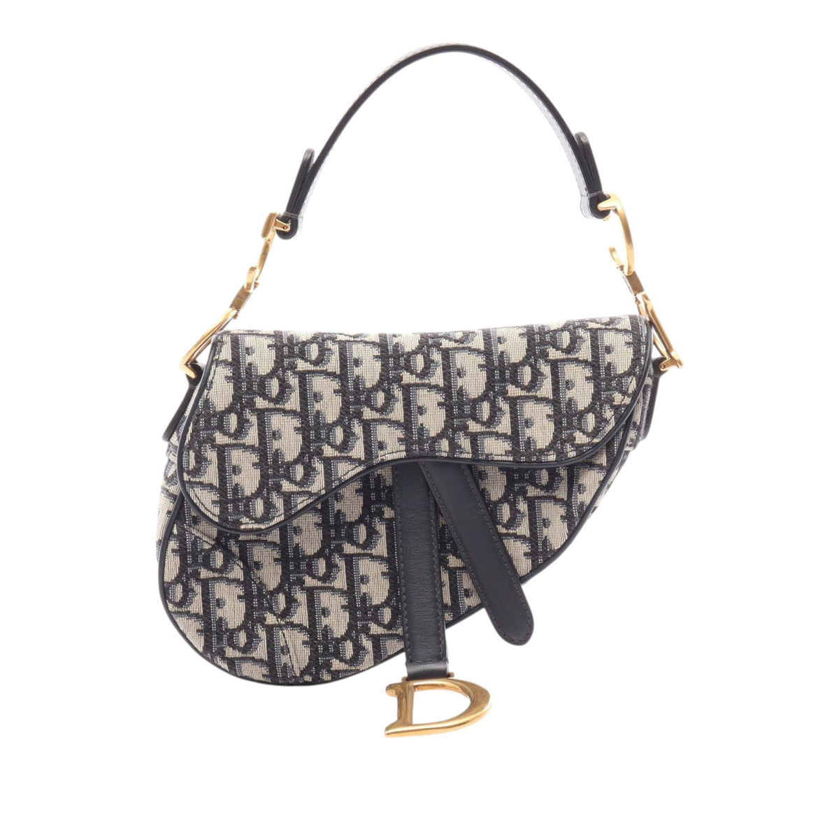 Dior Mini Oblique Canvas Saddle Bag