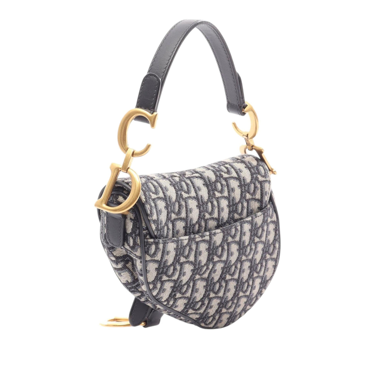 Dior Mini Oblique Canvas Saddle Bag