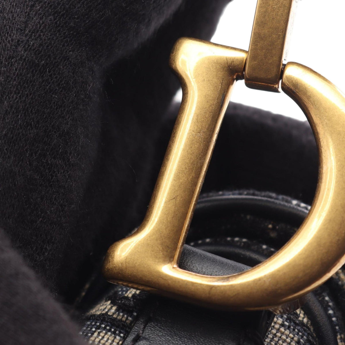 Dior Mini Oblique Canvas Saddle Bag