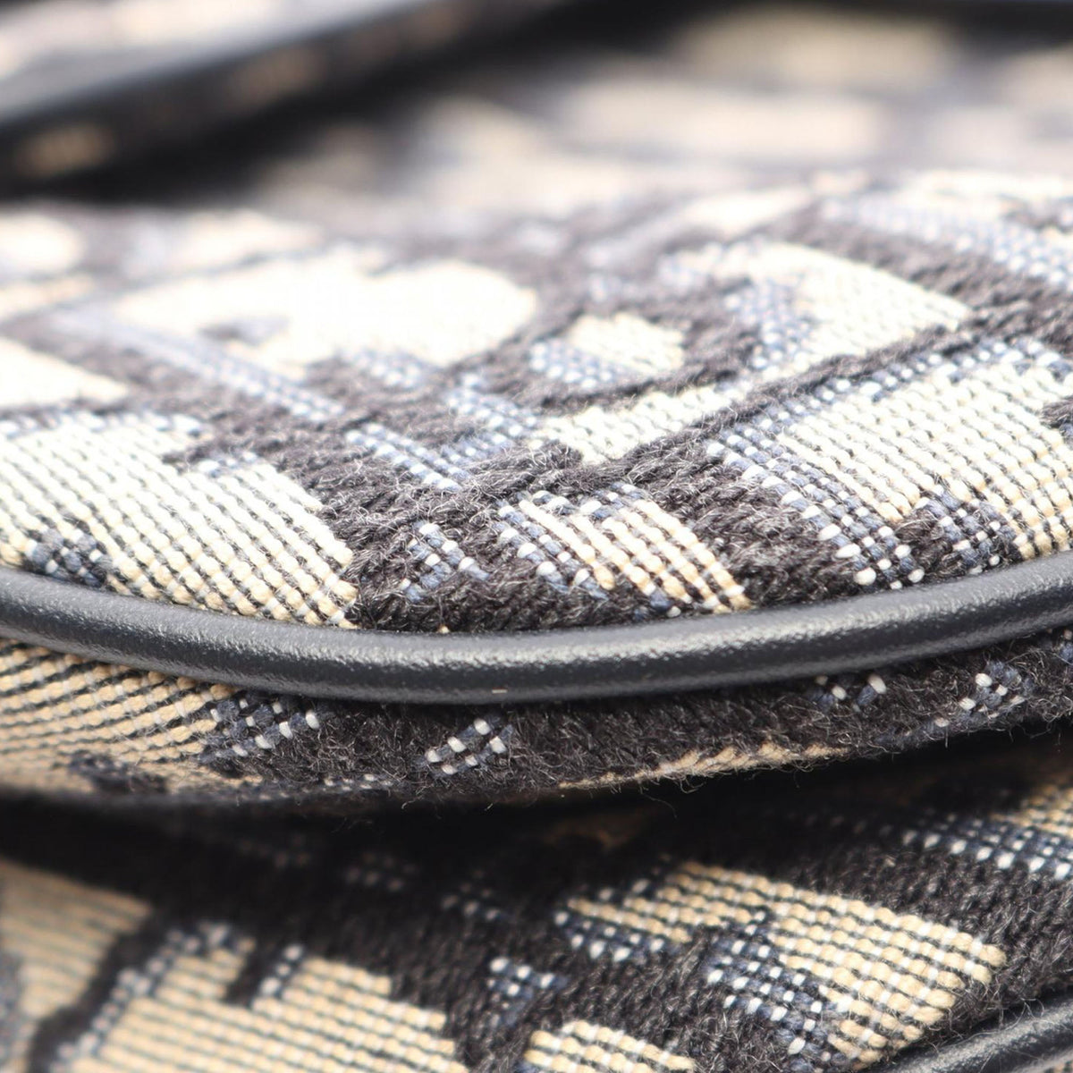 Dior Mini Oblique Canvas Saddle Bag