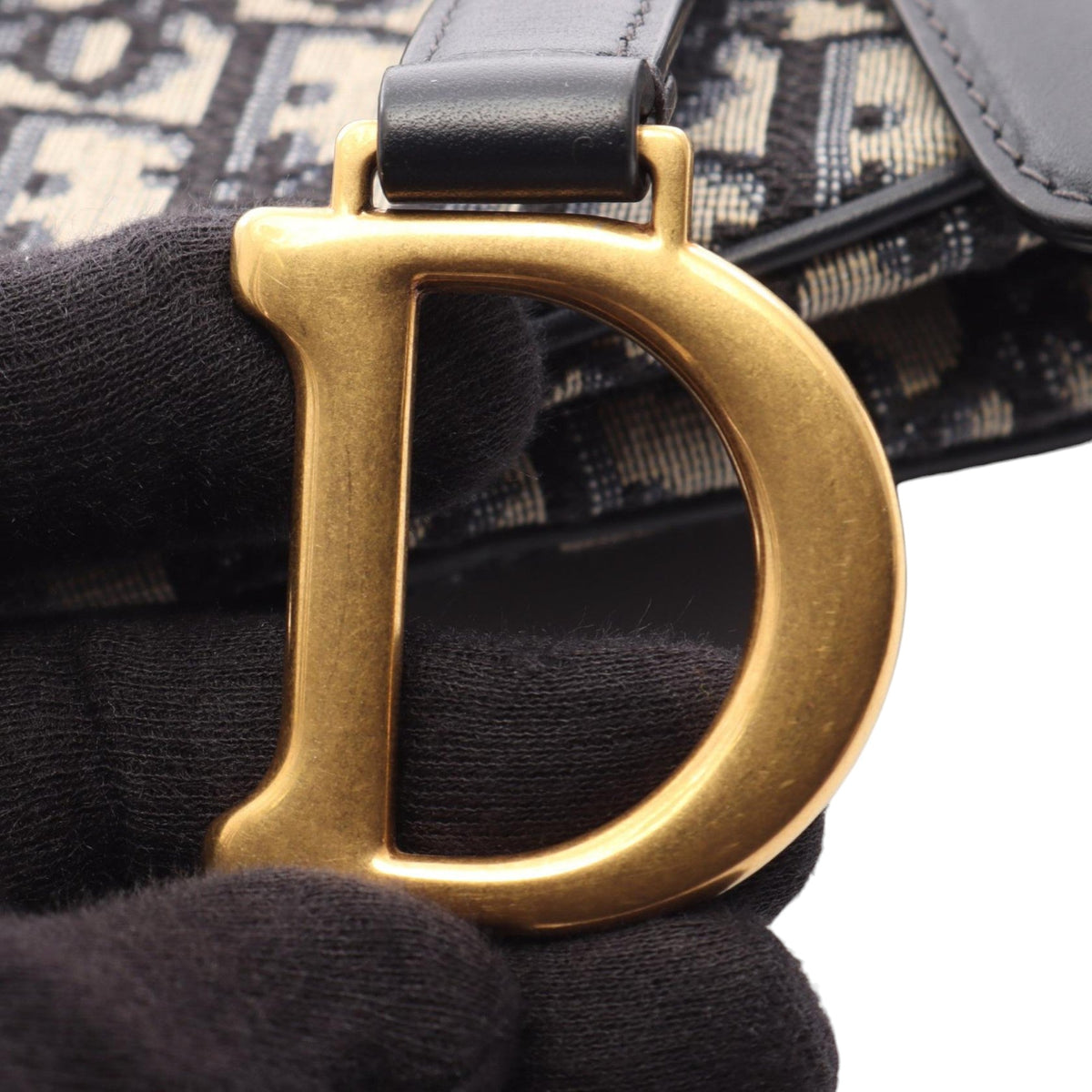 Dior Mini Oblique Canvas Saddle Bag