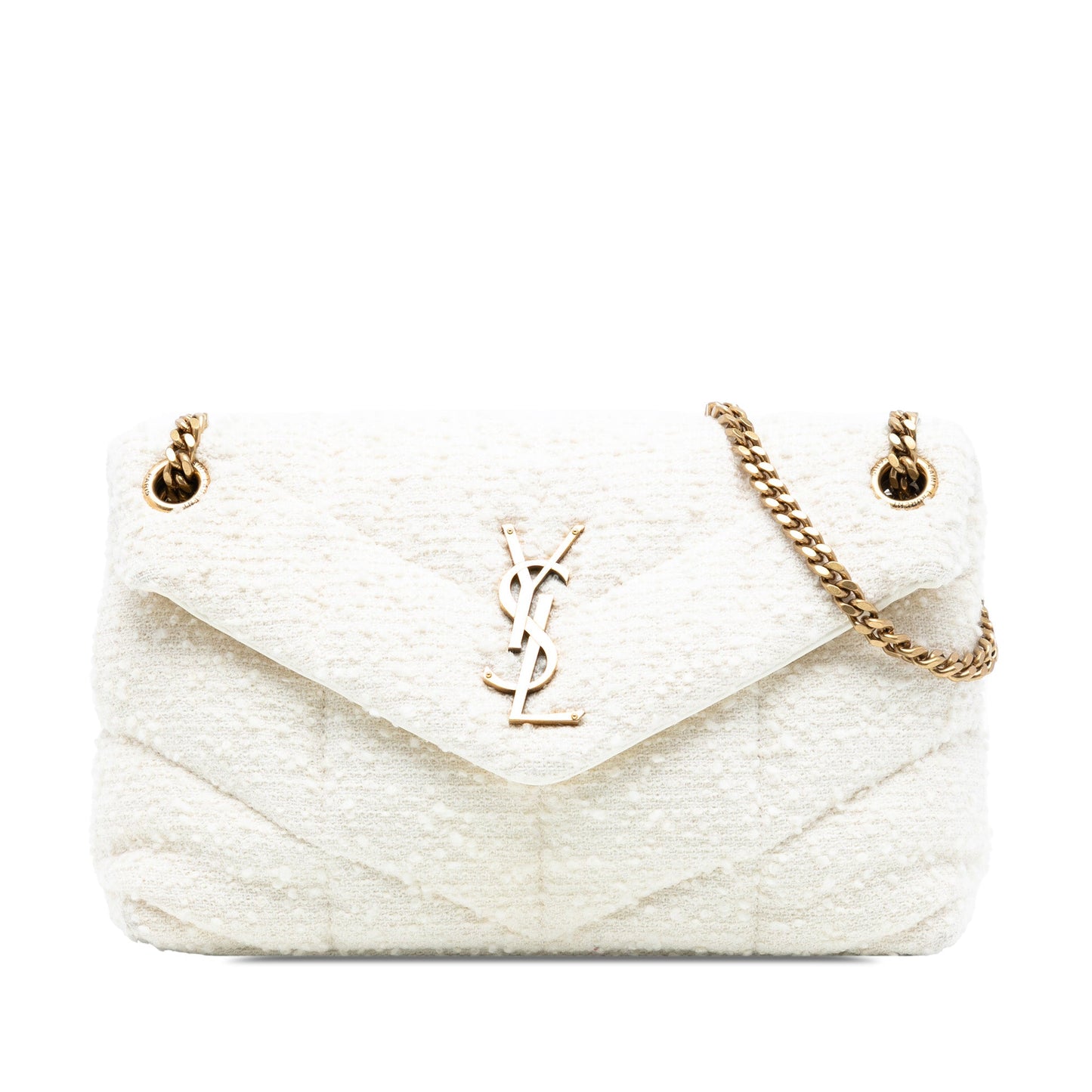 Toy Matelasse Boucle Tweed Monogram LouLou Puffer Crossbody