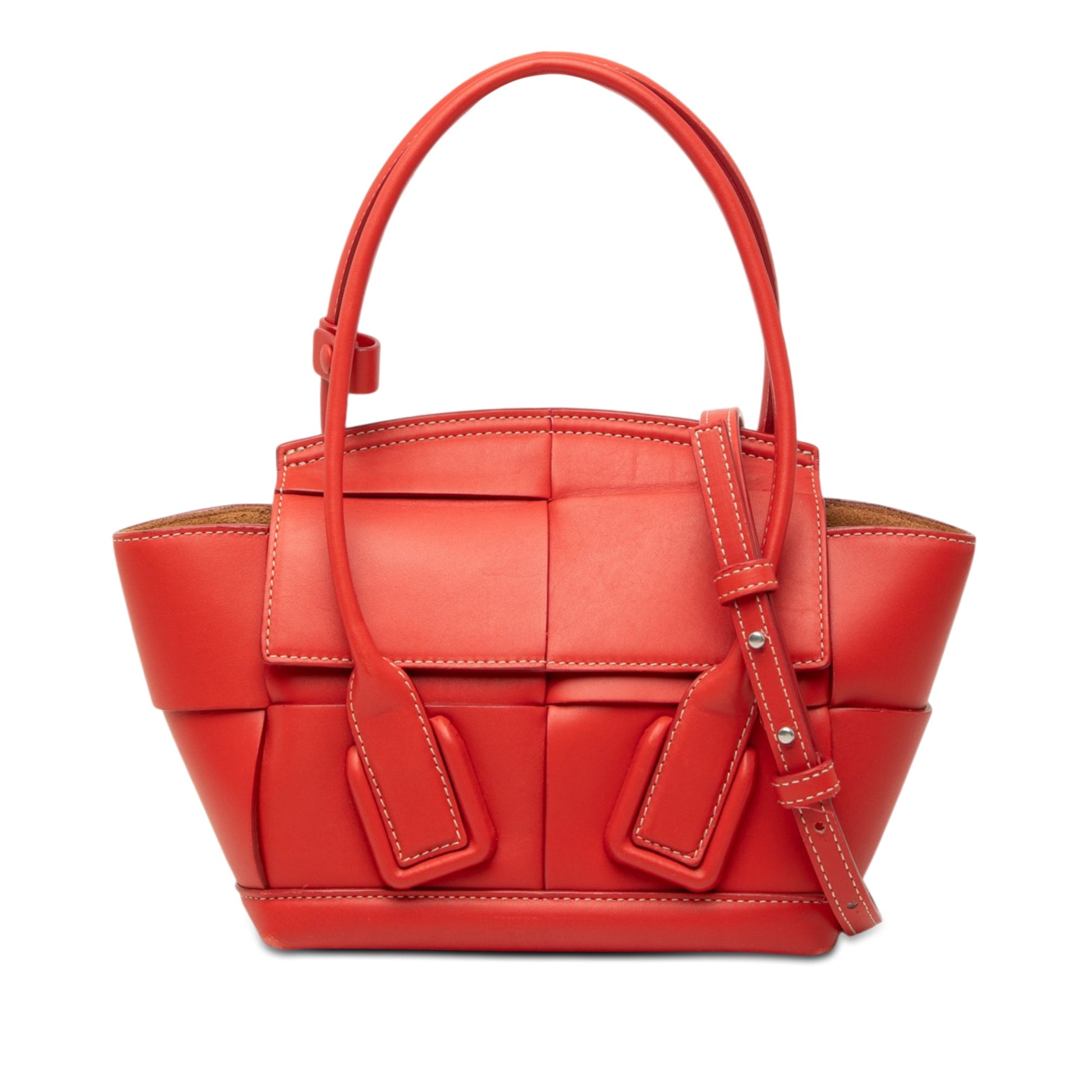 Bottega Veneta Mini Leather Maxi Intrecciato The Arco Tote