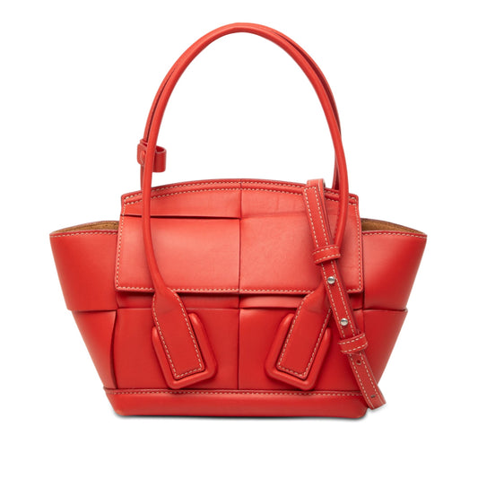 Bottega Veneta Mini Leather Maxi Intrecciato The Arco Tote