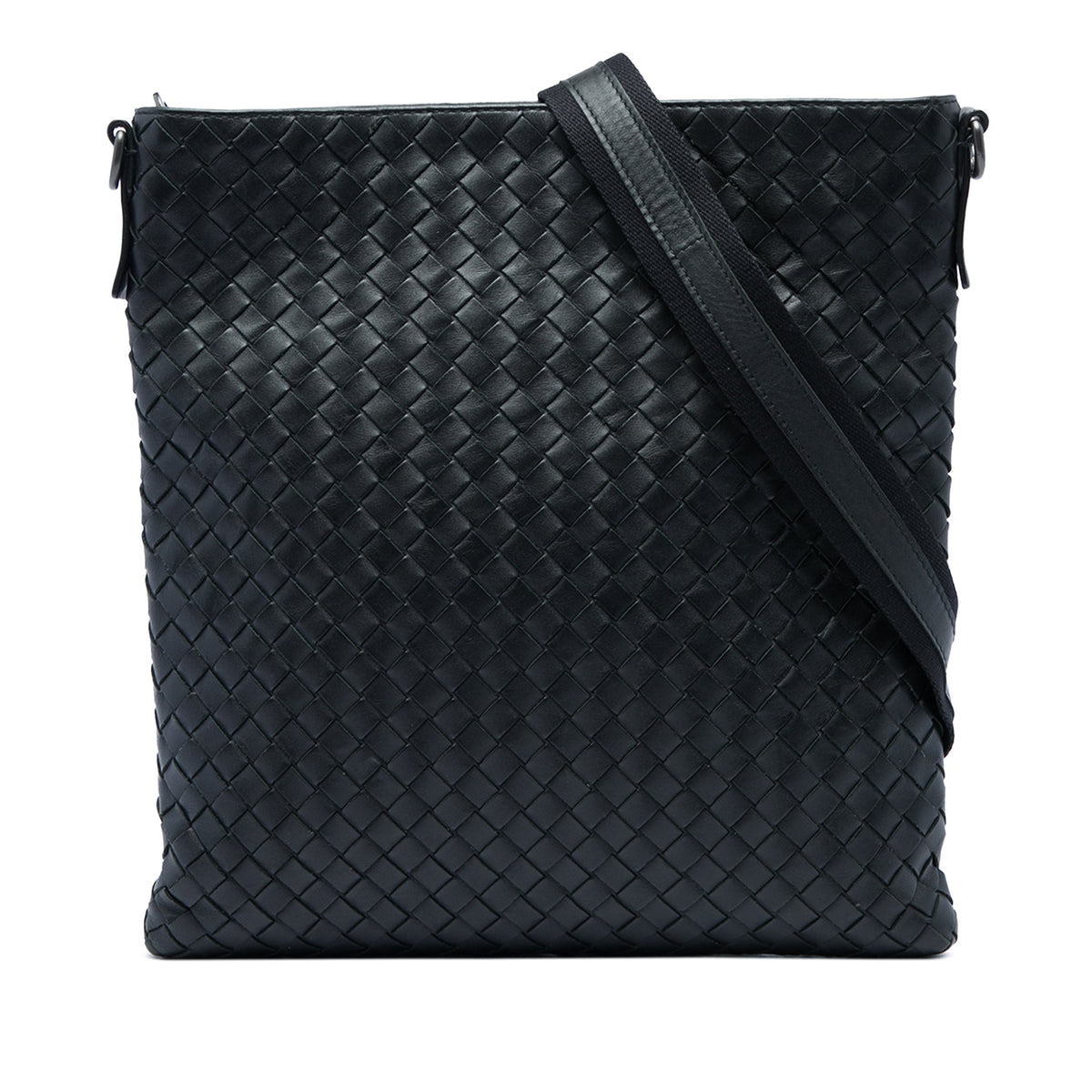 Bottega Veneta Nappa Intrecciato VN Crossbody — Black