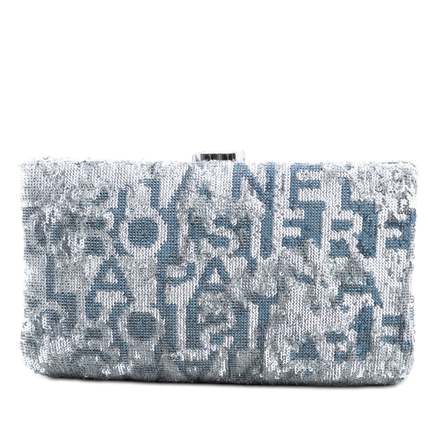 Chanel Satin Sequin Embroidered La Pausa Evening Clutch