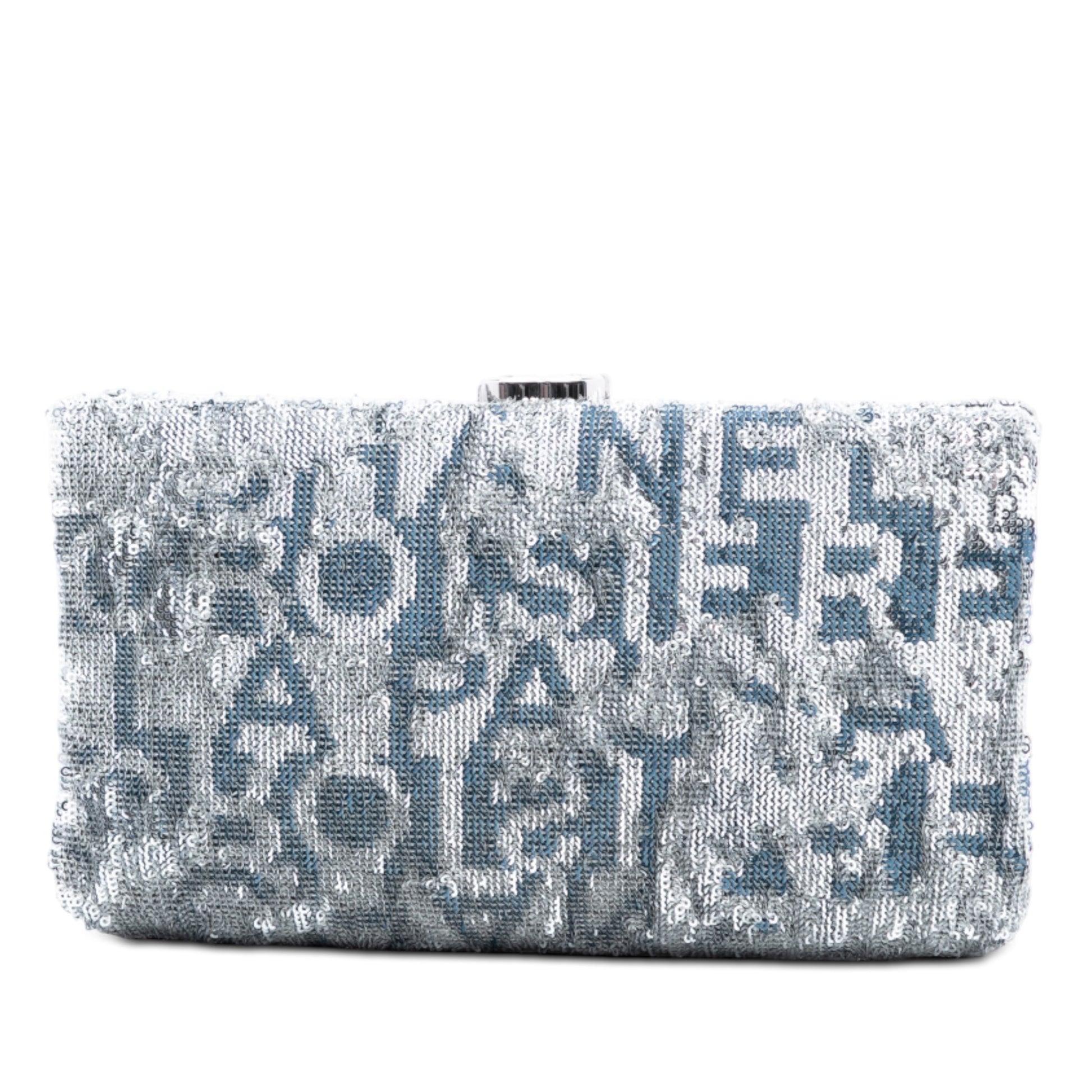 Chanel Satin Sequin Embroidered La Pausa Evening Clutch