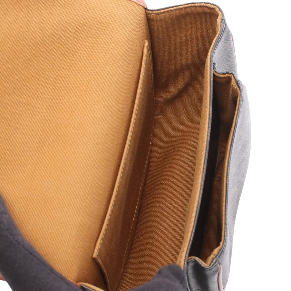 Celine Medium Triomphe Coated Canvas Folco Crossbody — Brown