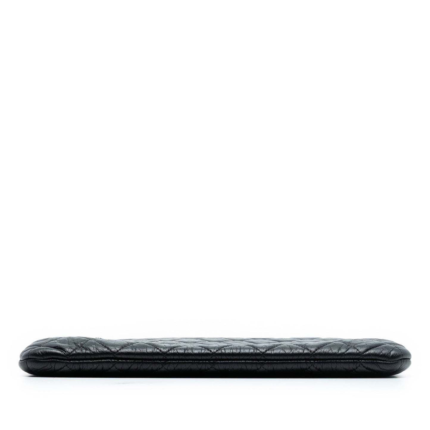 Chanel Medium Quilted Aged Calfskin Chain Tassel O Case Clutch