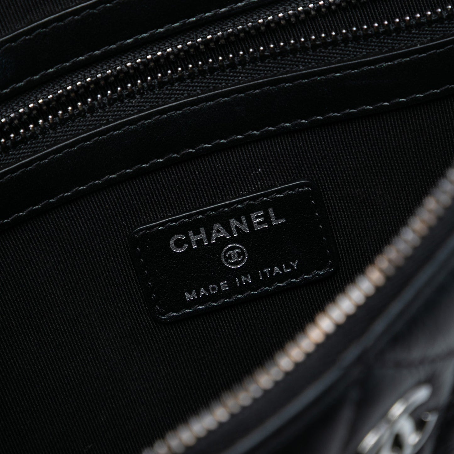 Chanel Medium Quilted Aged Calfskin Chain Tassel O Case Clutch