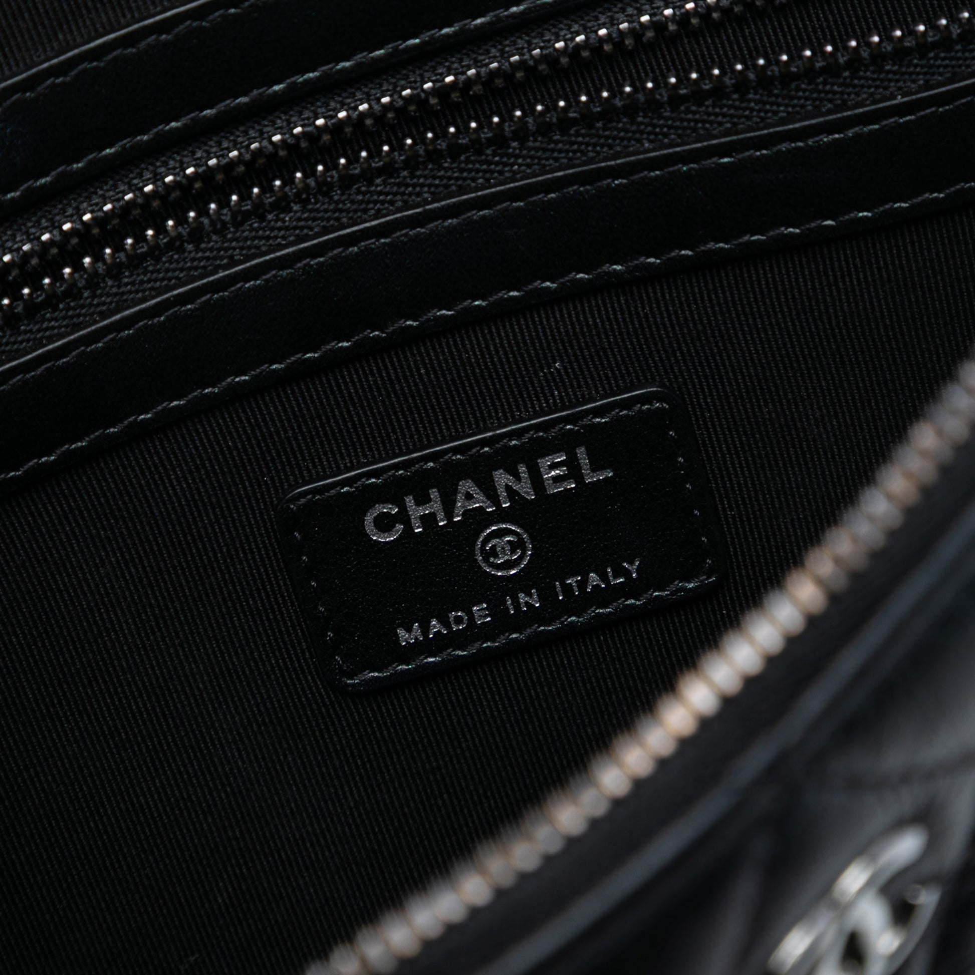 Chanel Medium Quilted Aged Calfskin Chain Tassel O Case Clutch