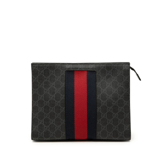 Gucci GG Supreme Web Clutch