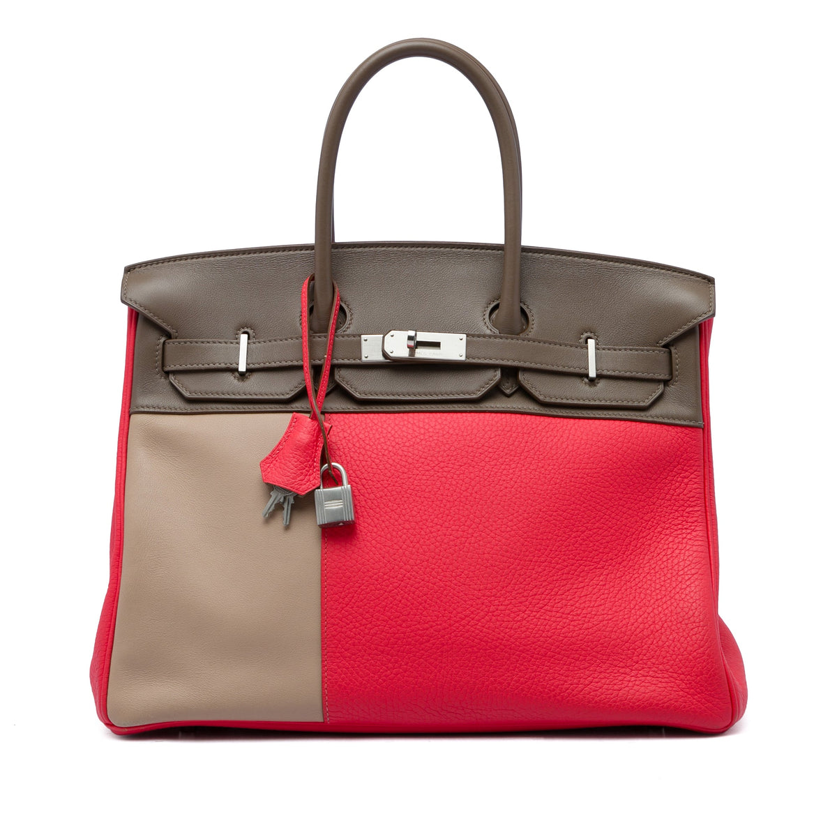 Hermès Tricolor Clemence and Swift Birkin Cascade Retourne 35 — Pink