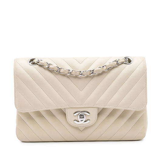 Chanel Small Classic Chevron Lambskin Double Flap