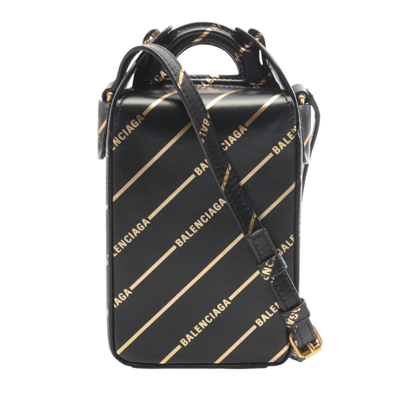 Balenciaga Leather Logo Box Satchel
