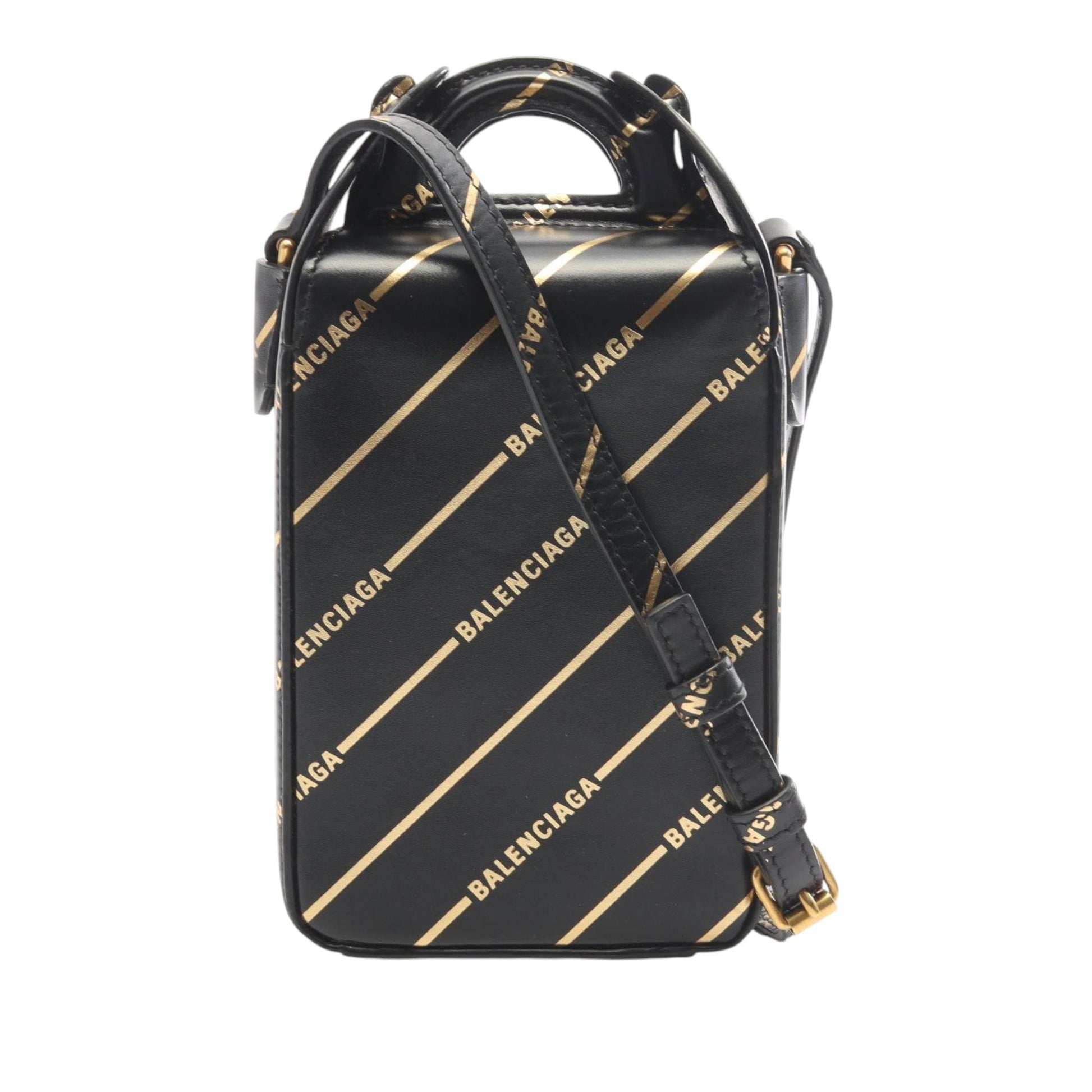 Balenciaga Leather Logo Box Satchel