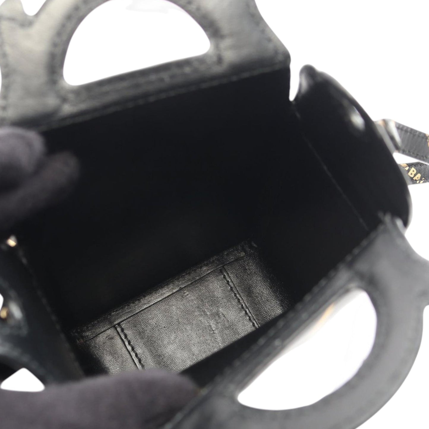 Balenciaga Leather Logo Box Satchel