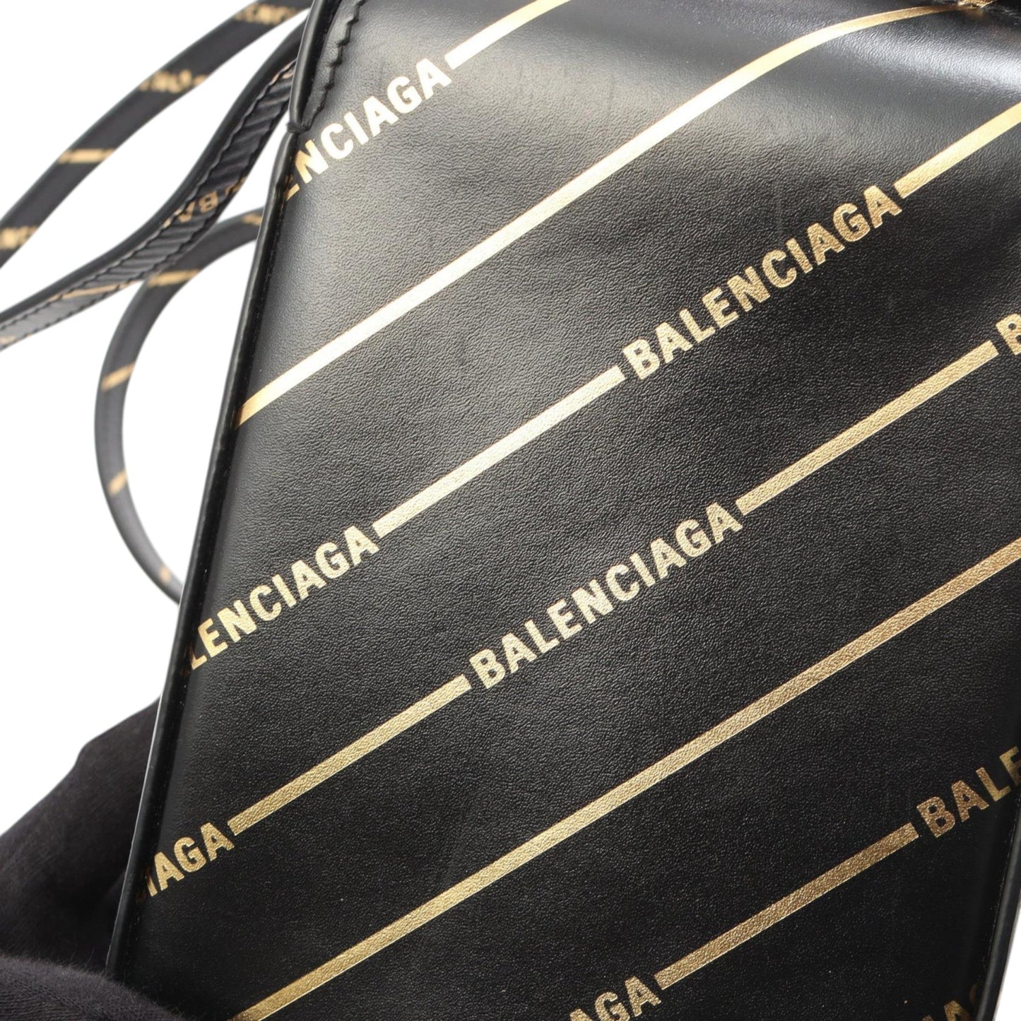 Balenciaga Leather Logo Box Satchel