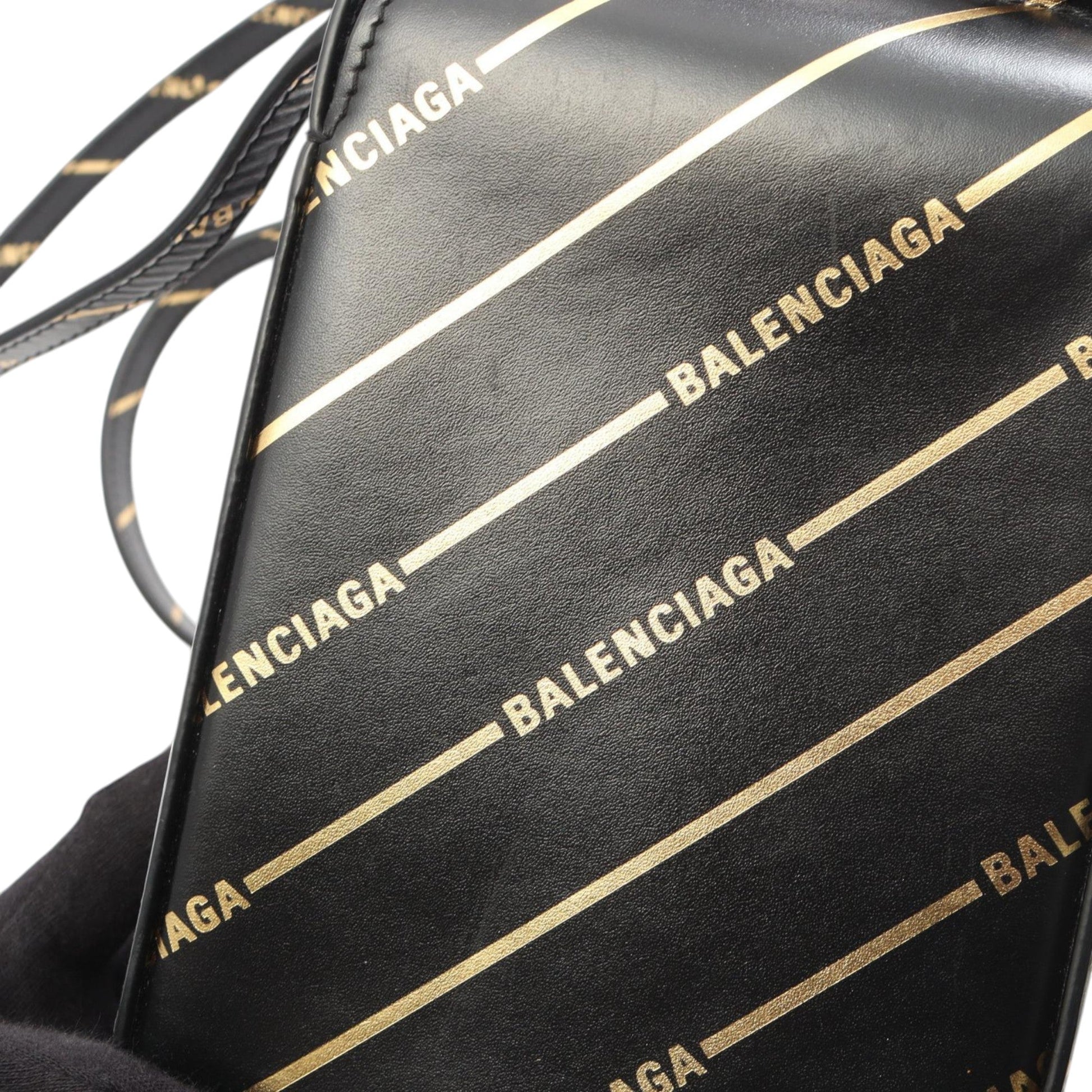 Balenciaga Leather Logo Box Satchel