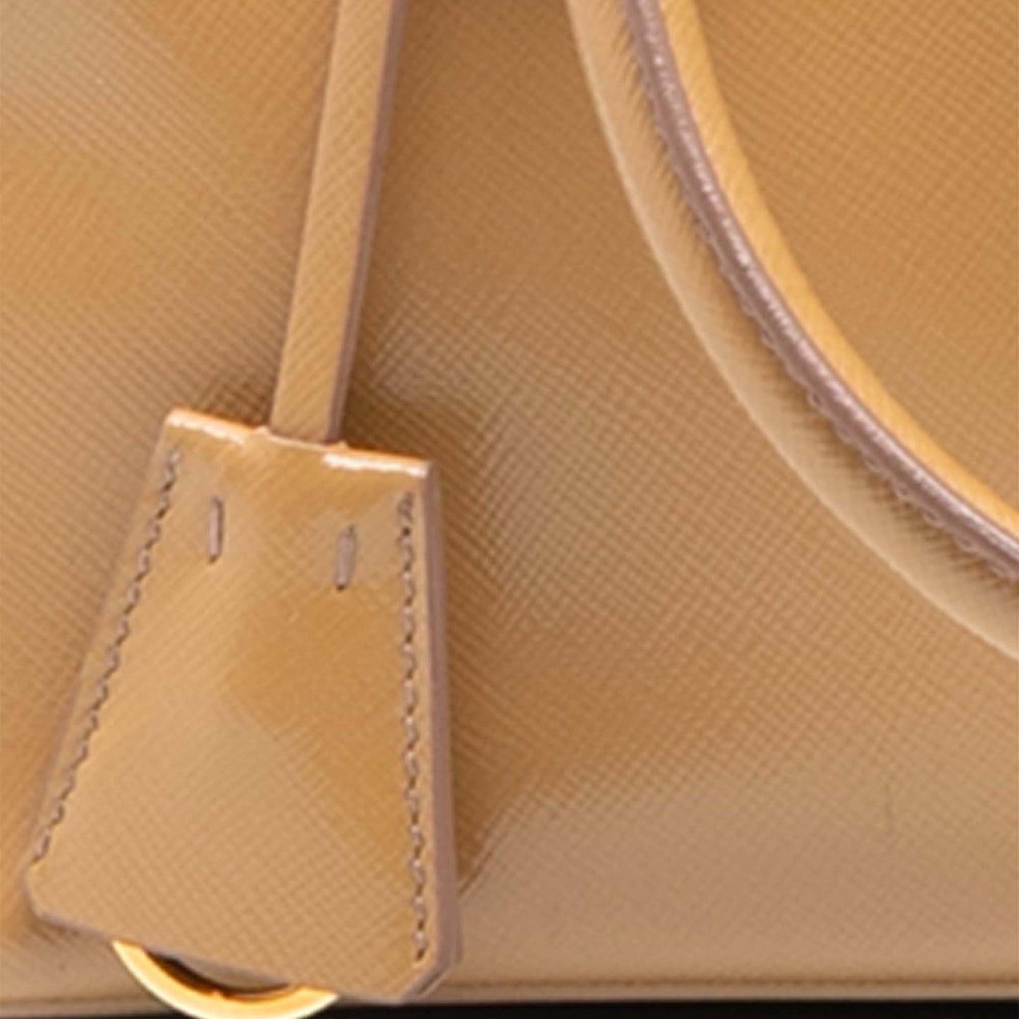 Prada Small Saffiano Vernice Galleria Double Zip Satchel