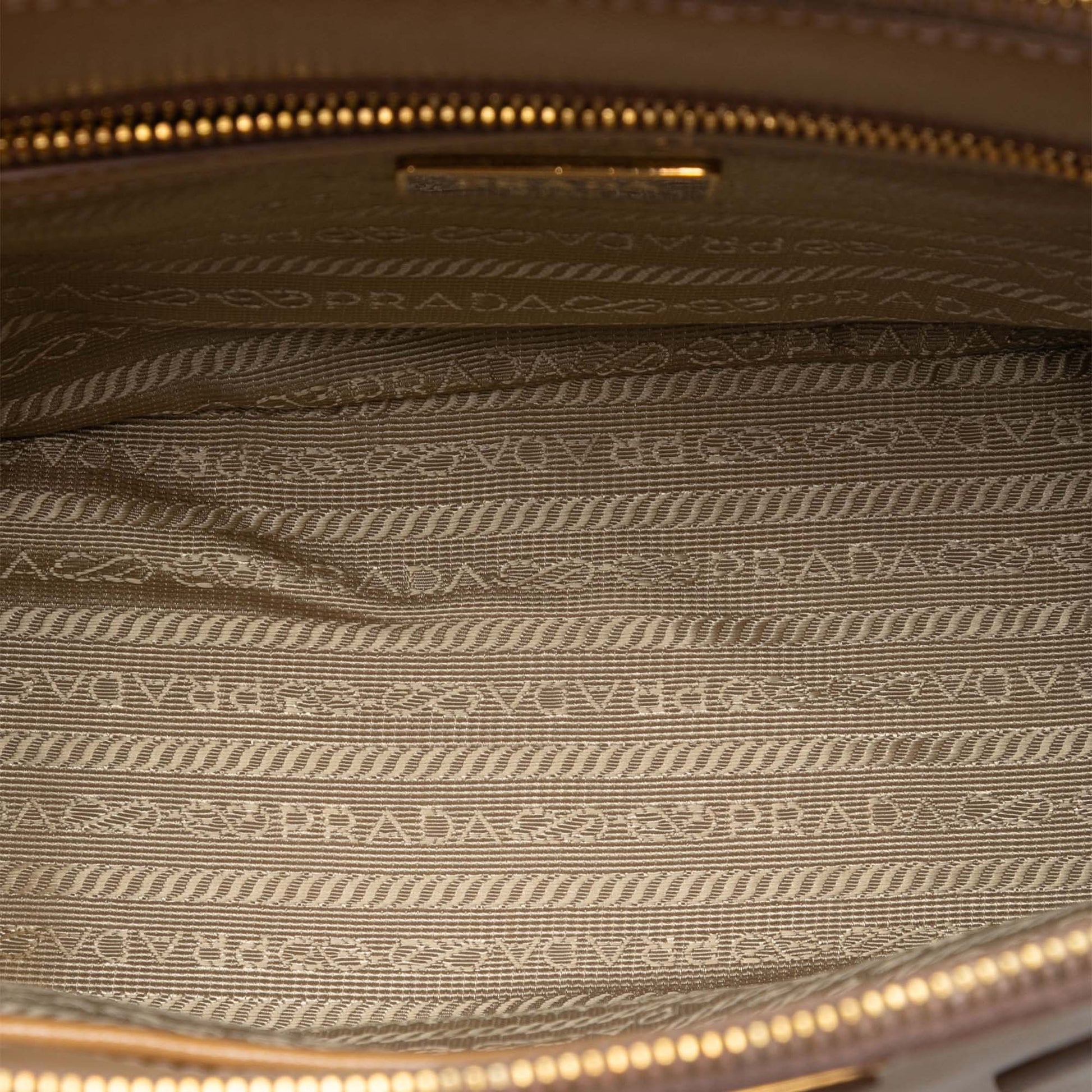 Prada Small Saffiano Vernice Galleria Double Zip Satchel