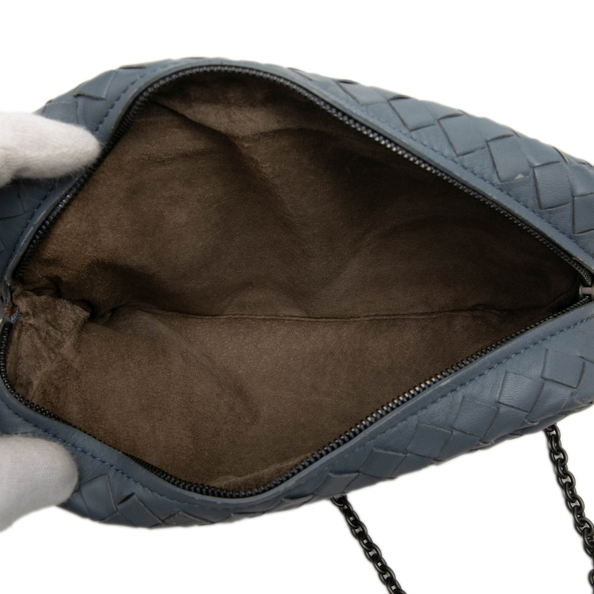Bottega Veneta Mini Nappa Intrecciato Expandable Chain Flap Crossbody
