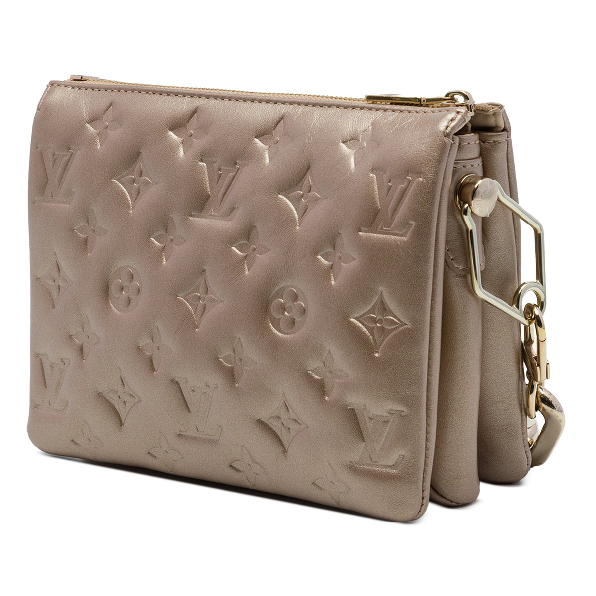 Louis Vuitton Monogram Embossed Puffy Lambskin Coussin BB