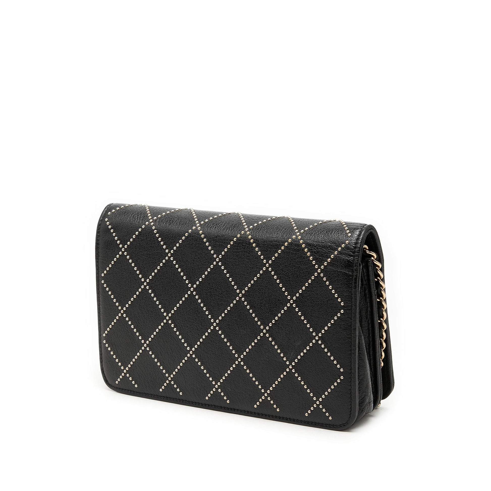 Chanel CC Studded Lambskin Crystal Wallet On Chain