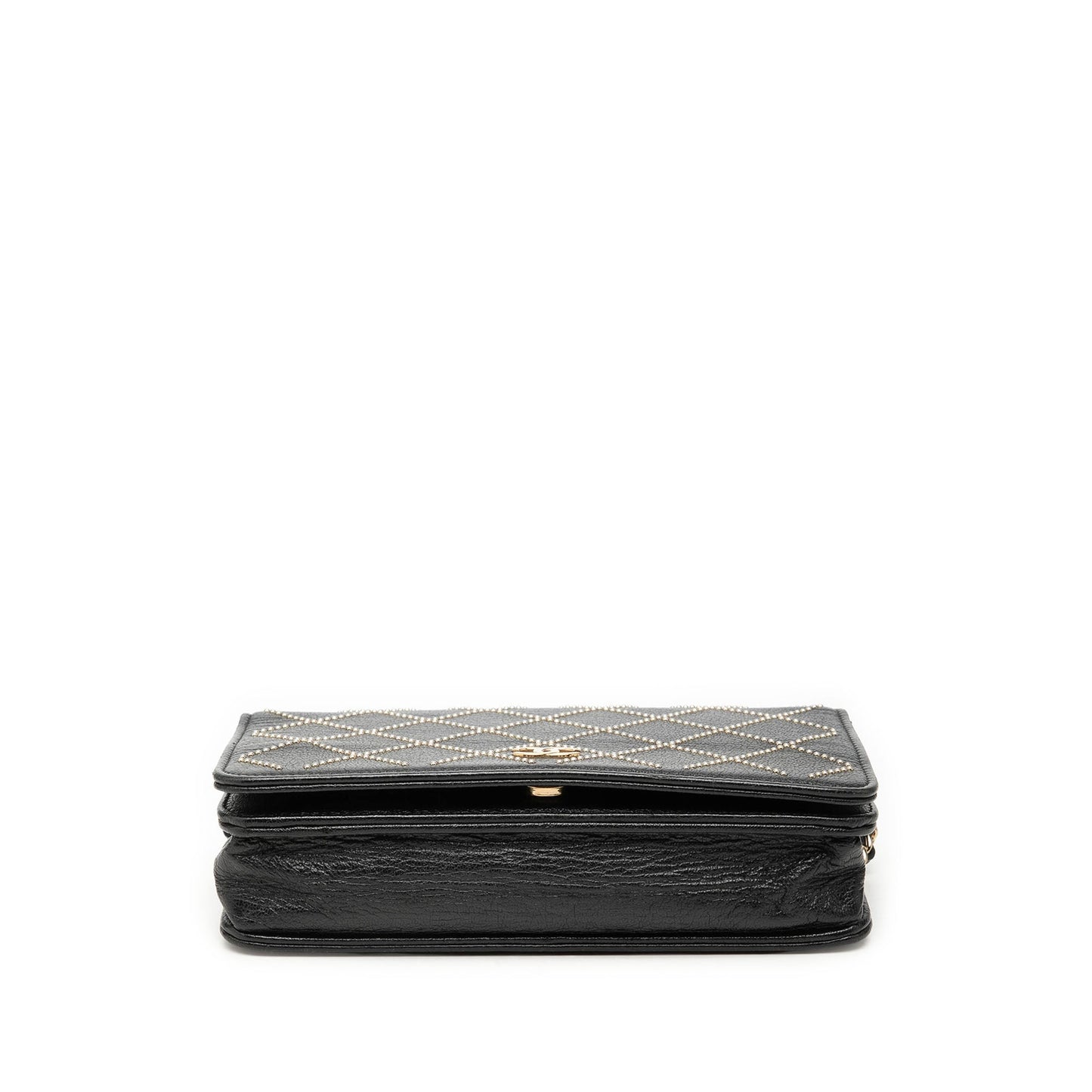 Chanel CC Studded Lambskin Crystal Wallet On Chain