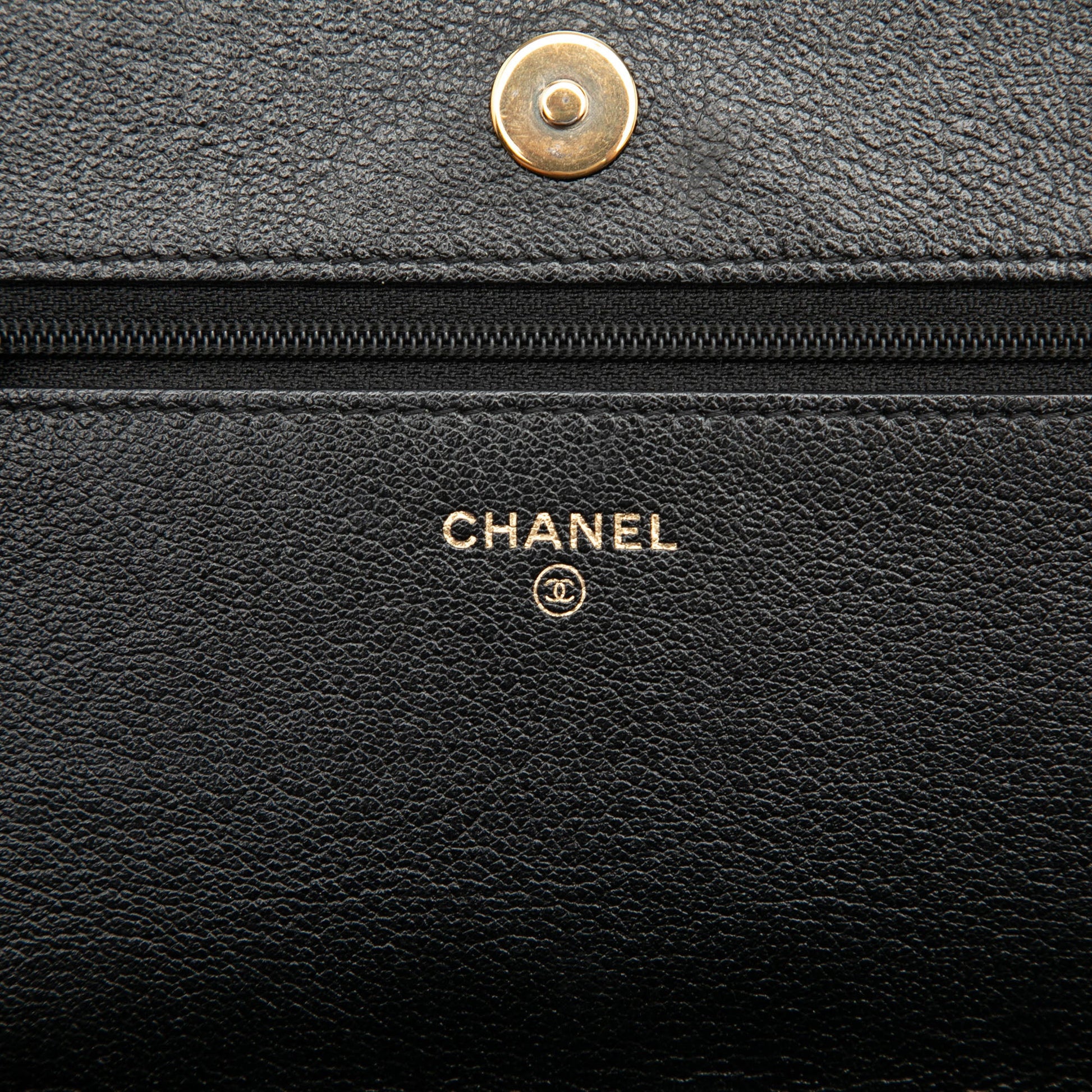 Chanel CC Studded Lambskin Crystal Wallet On Chain