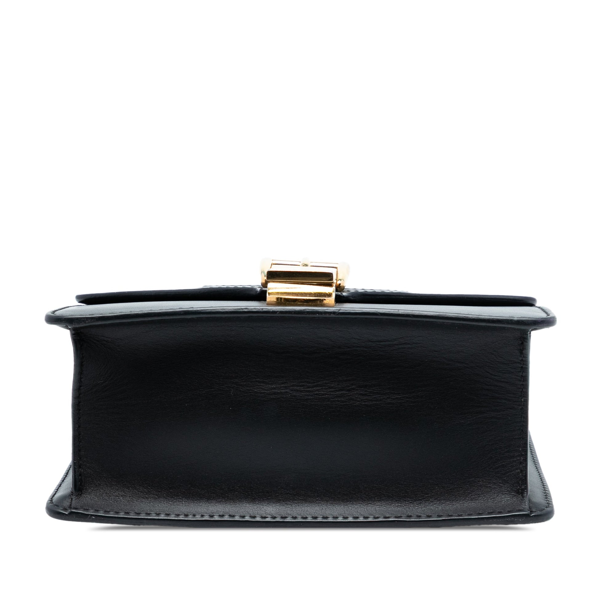 Gucci Mini Leather Web Sylvie Chain Crossbody