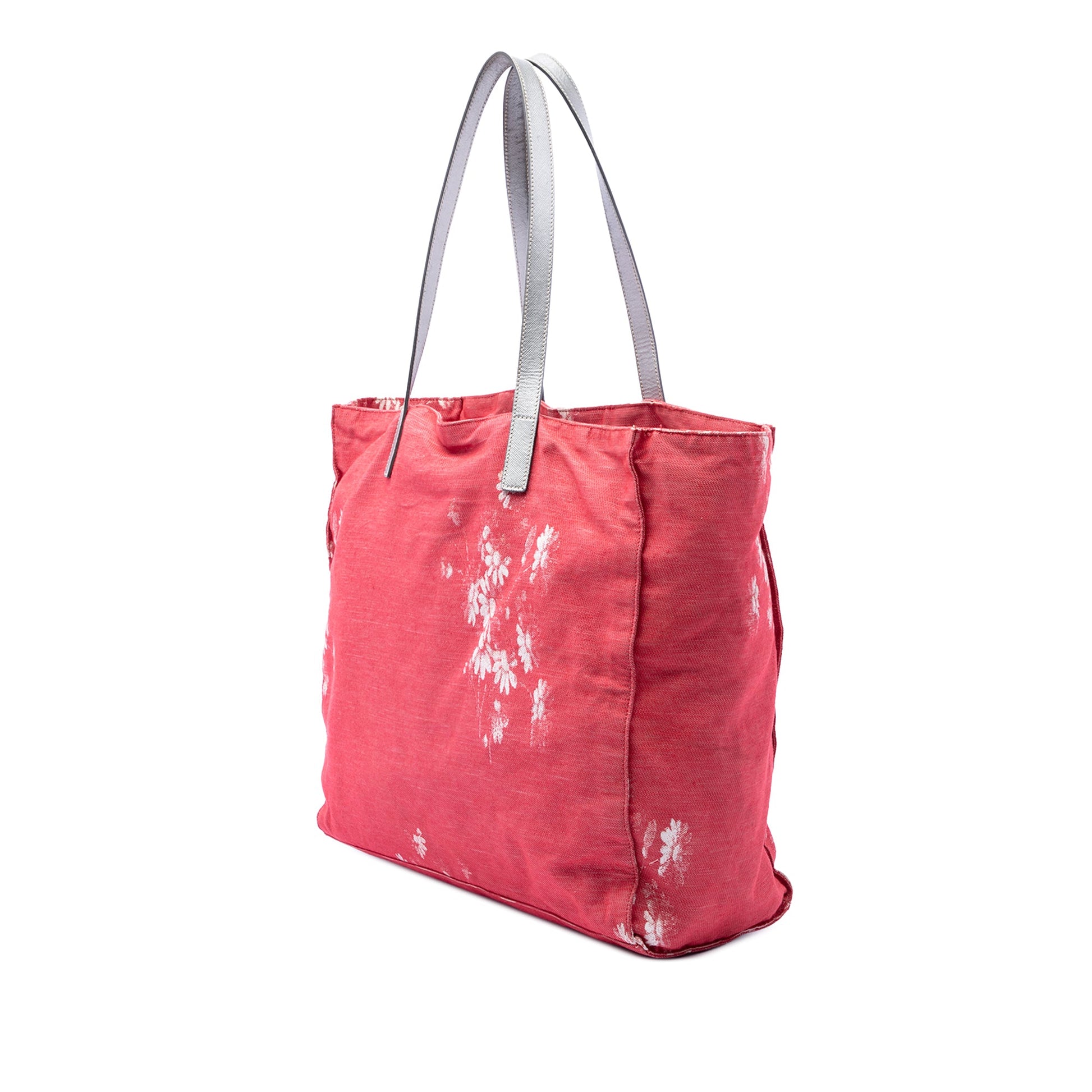 Prada Floral Printed Canvas Tote