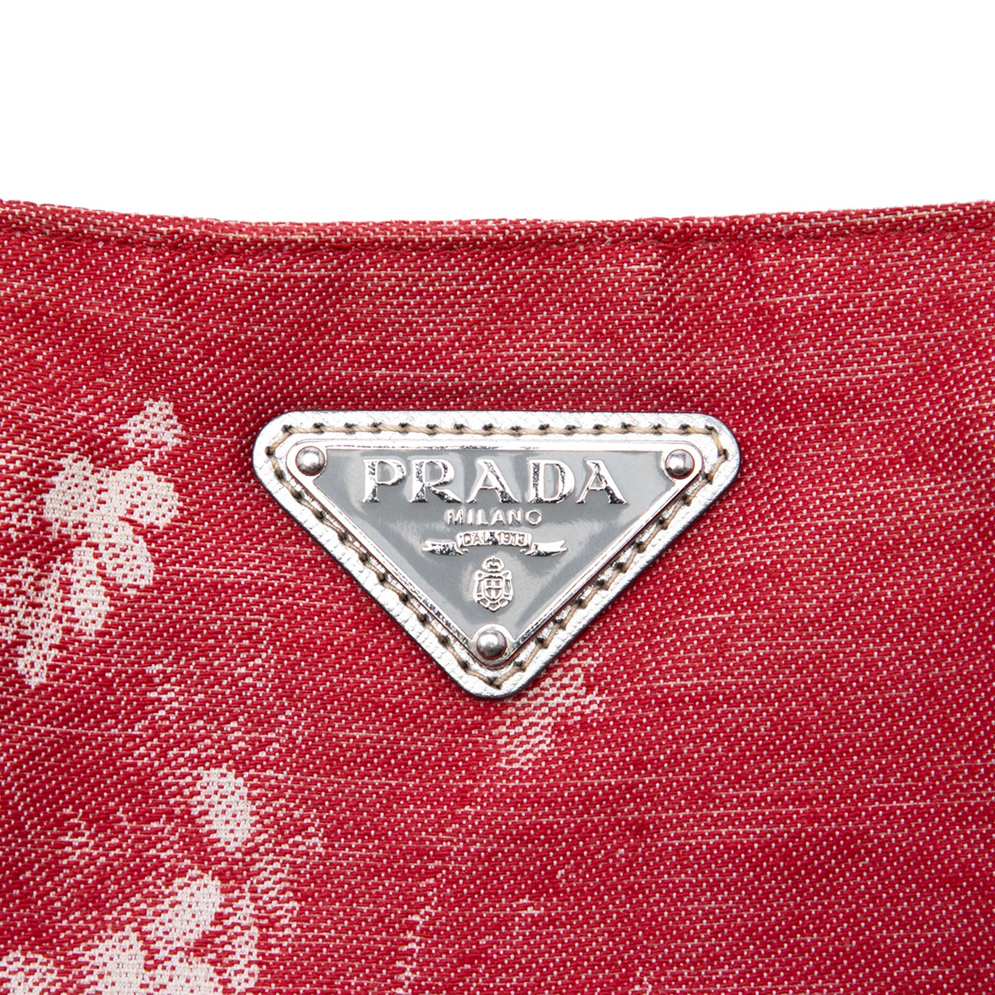 Prada Floral Printed Canvas Tote