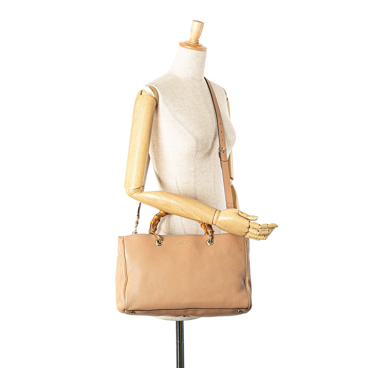 Gucci Medium Calfskin Bamboo Shopper Satchel