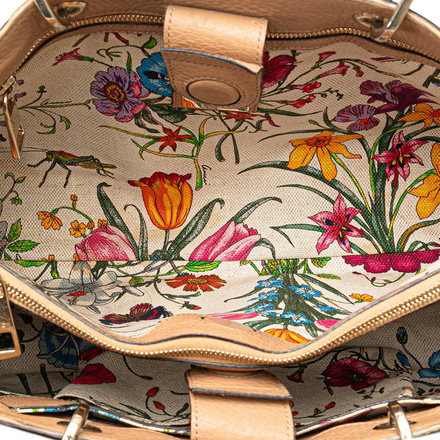 Gucci Medium Calfskin Bamboo Shopper Satchel