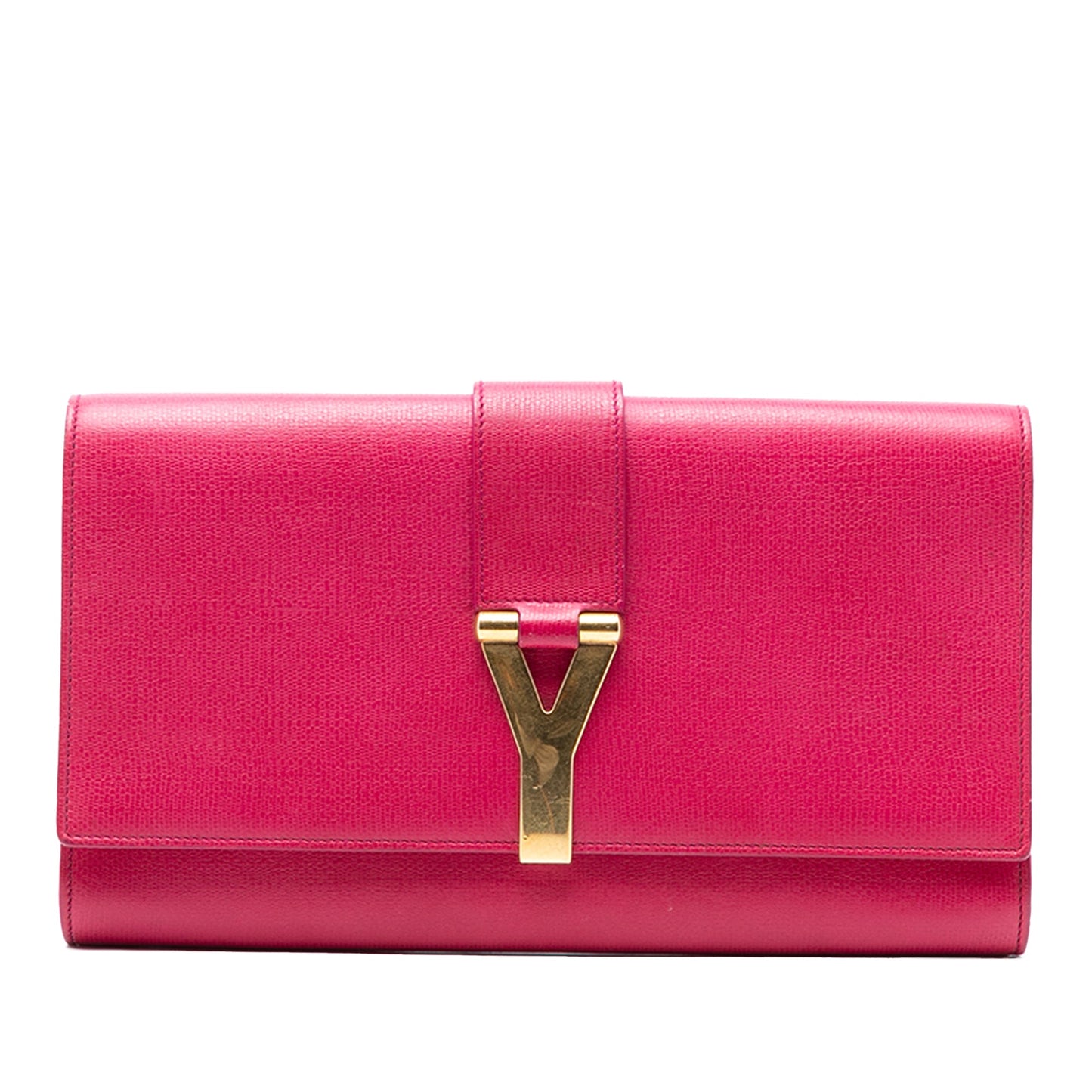 Saint Laurent Textured Calfskin Chyc Ligne Clutch