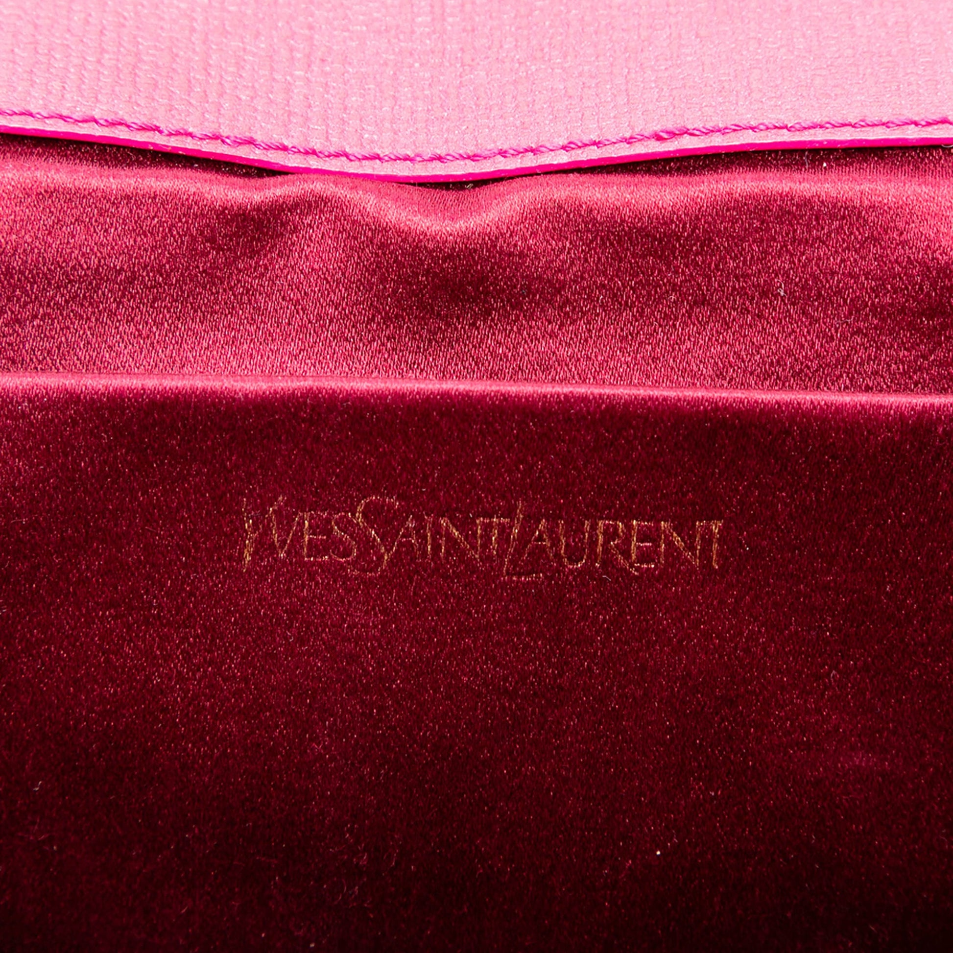 Saint Laurent Textured Calfskin Chyc Ligne Clutch