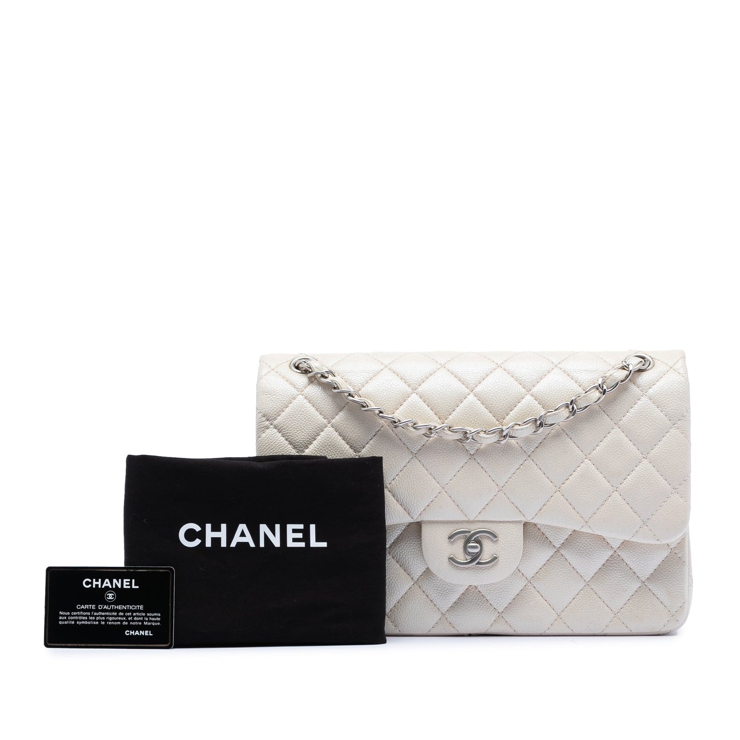 Chanel Jumbo Classic Iridescent Caviar Double Flap