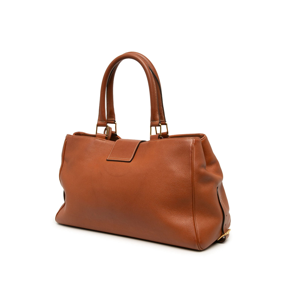 Celine Medium Supple Calfskin Appoline Satchel — Brown