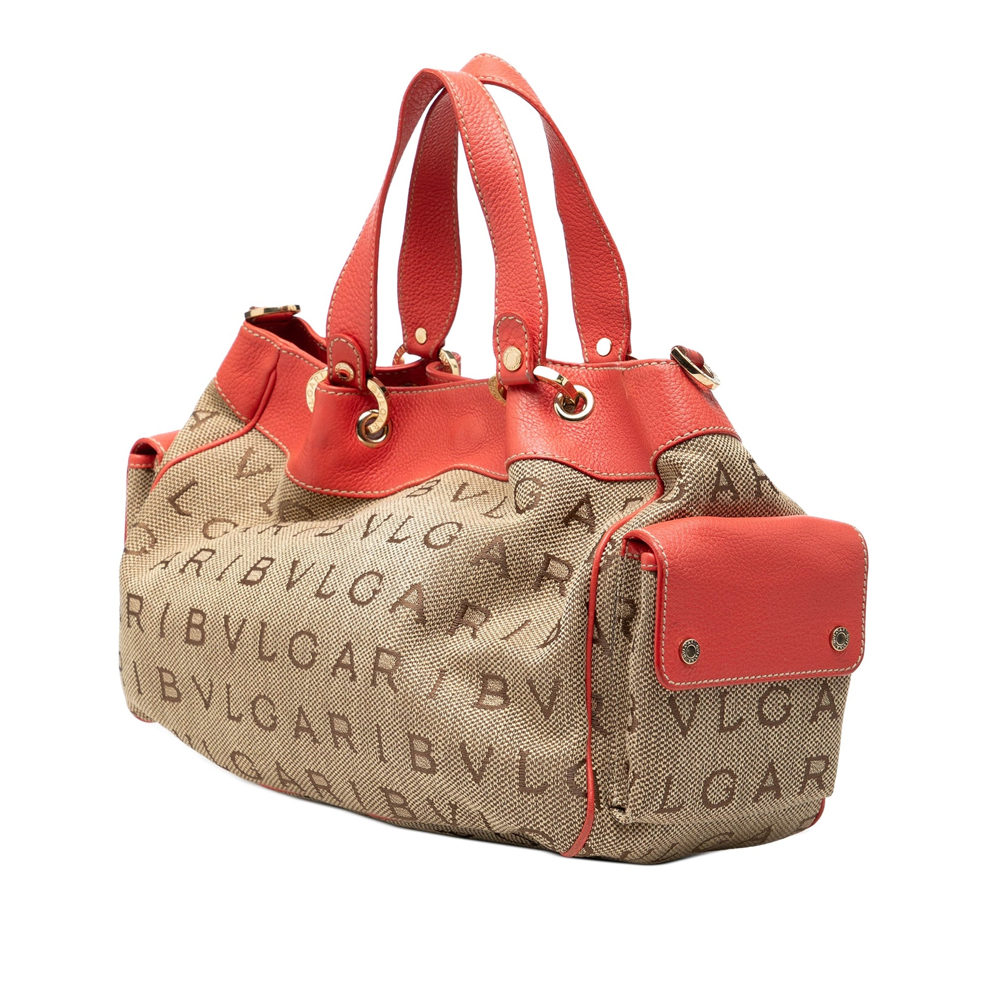 Bvlgari Logomania Canvas Satchel